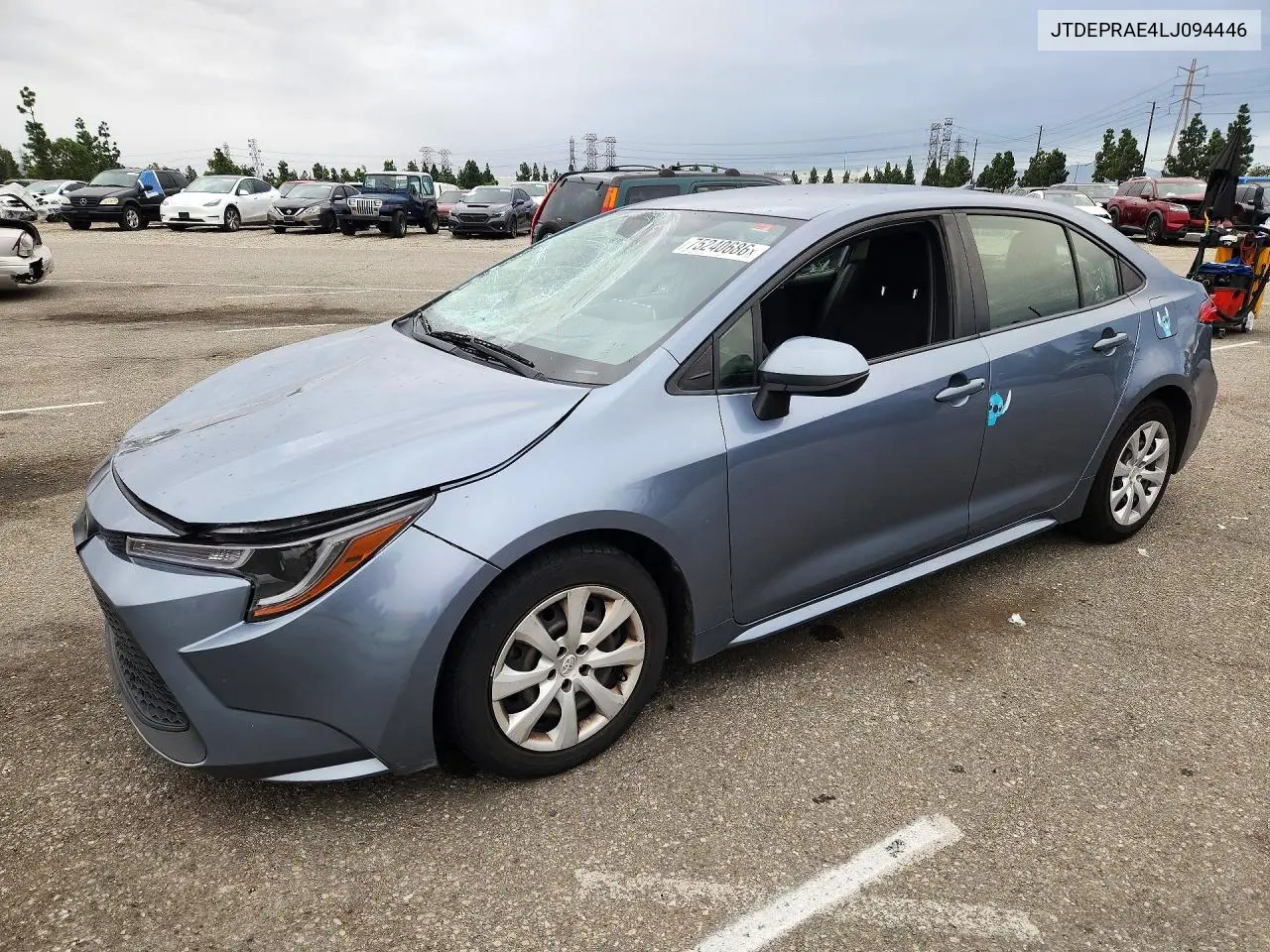 TOYOTA COROLLA 2020, VIN JTDEPRAE4LJ094446