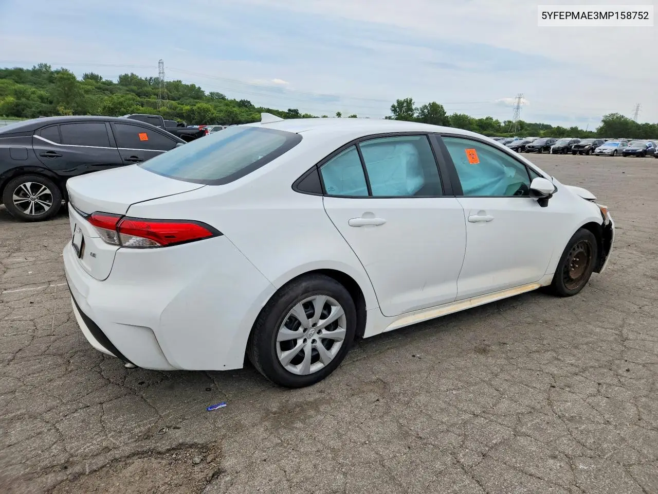 2021 TOYOTA COROLLA VIN 5YFEPMAE3MP158752 — фото 3