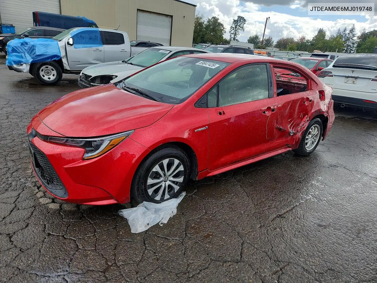 TOYOTA COROLLA 2021, VIN JTDEAMDE6MJ019748