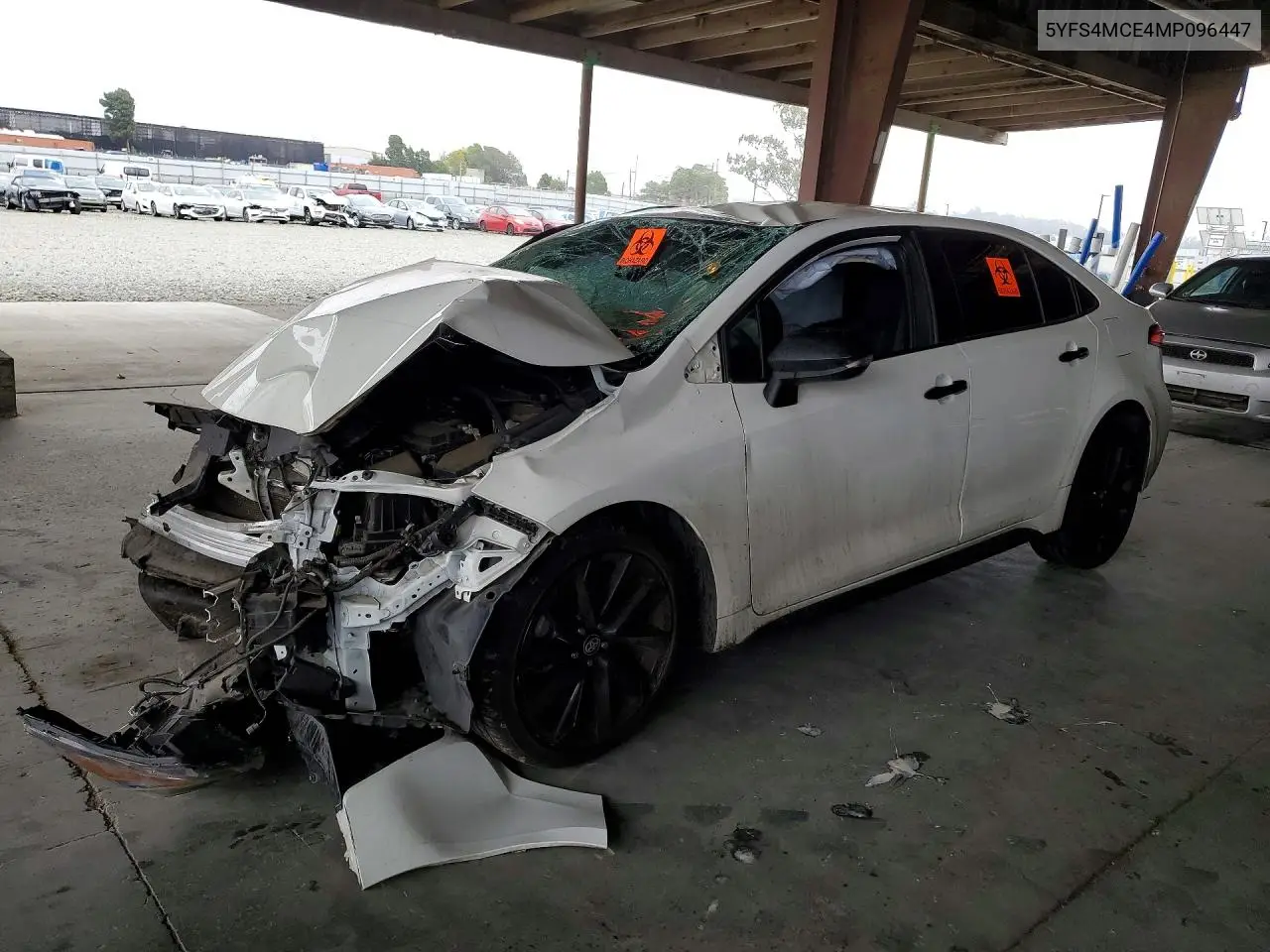 TOYOTA COROLLA 2021, VIN 5YFS4MCE4MP096447