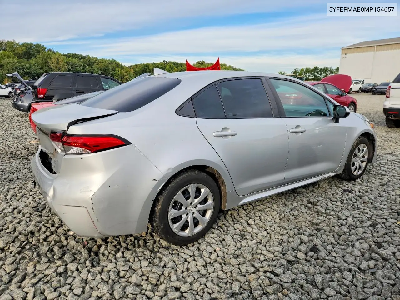 2021 TOYOTA COROLLA VIN 5YFEPMAE0MP154657 — фото 3