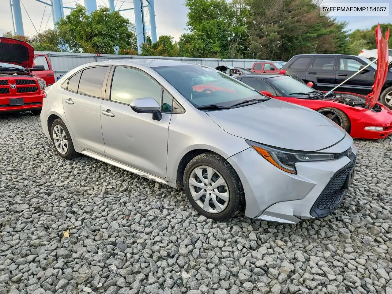 2021 TOYOTA COROLLA VIN 5YFEPMAE0MP154657 — фото 4