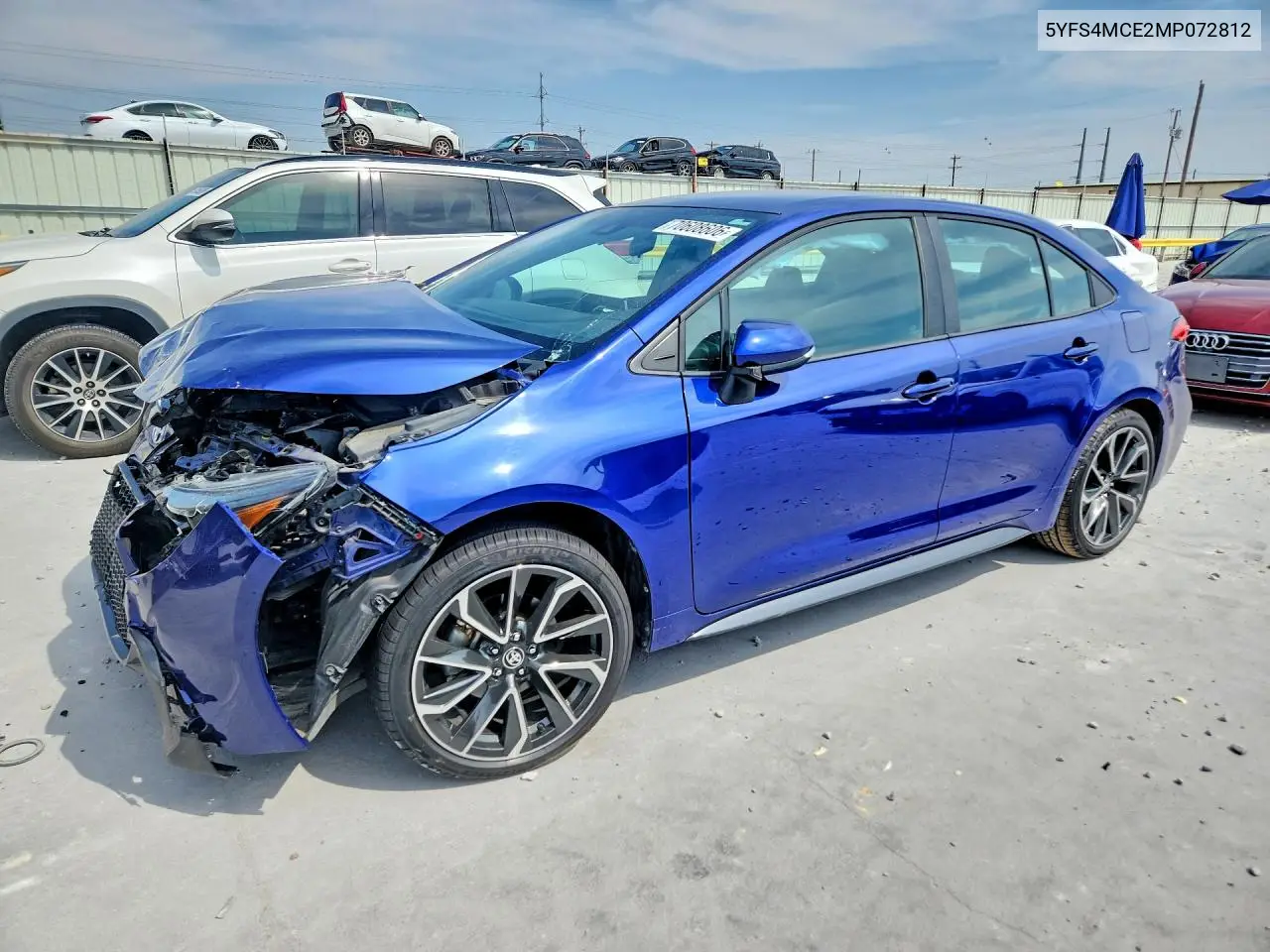 TOYOTA COROLLA 2021, VIN 5YFS4MCE2MP072812