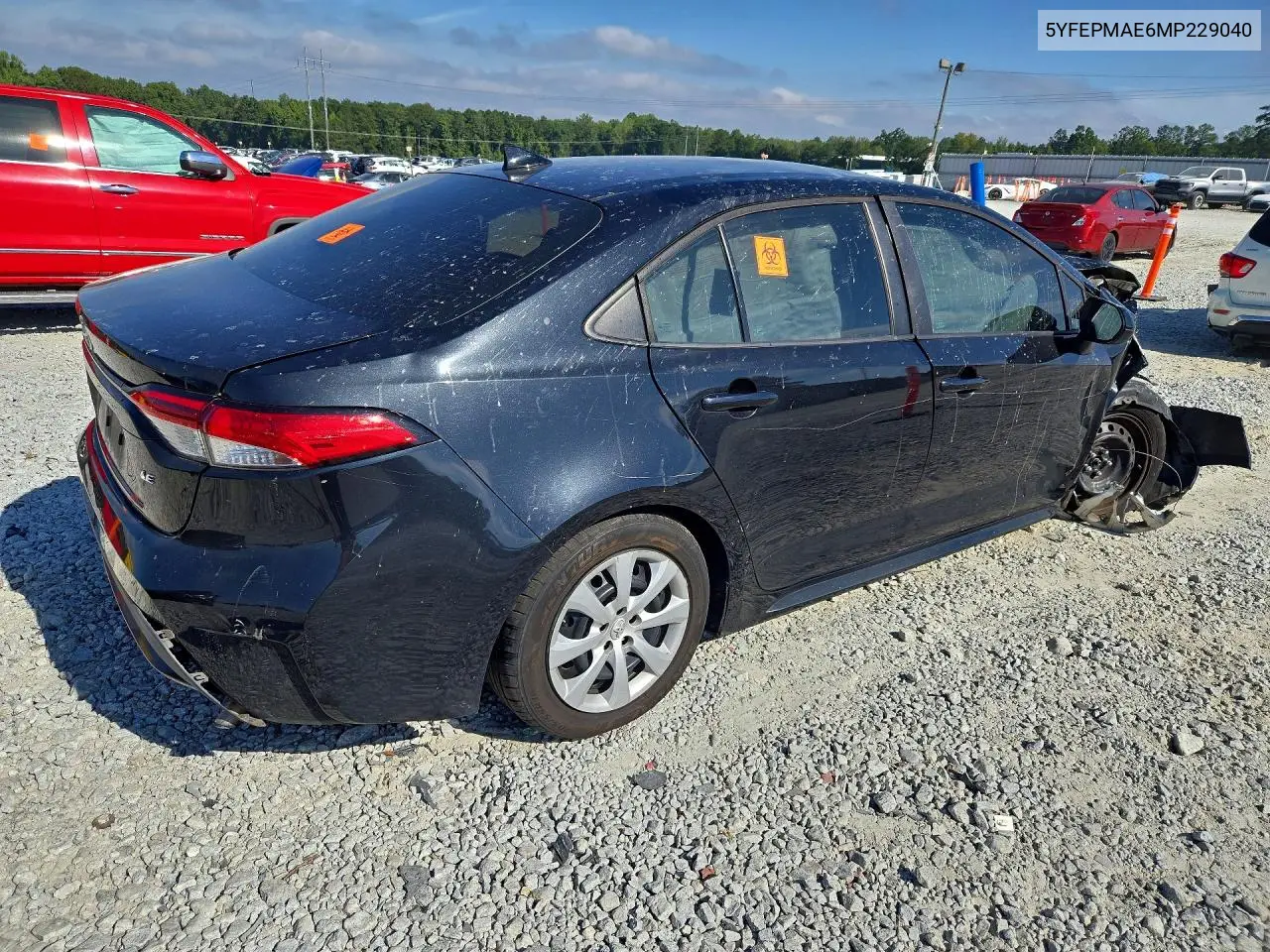 2021 TOYOTA COROLLA VIN 5YFEPMAE6MP229040 — фото 3