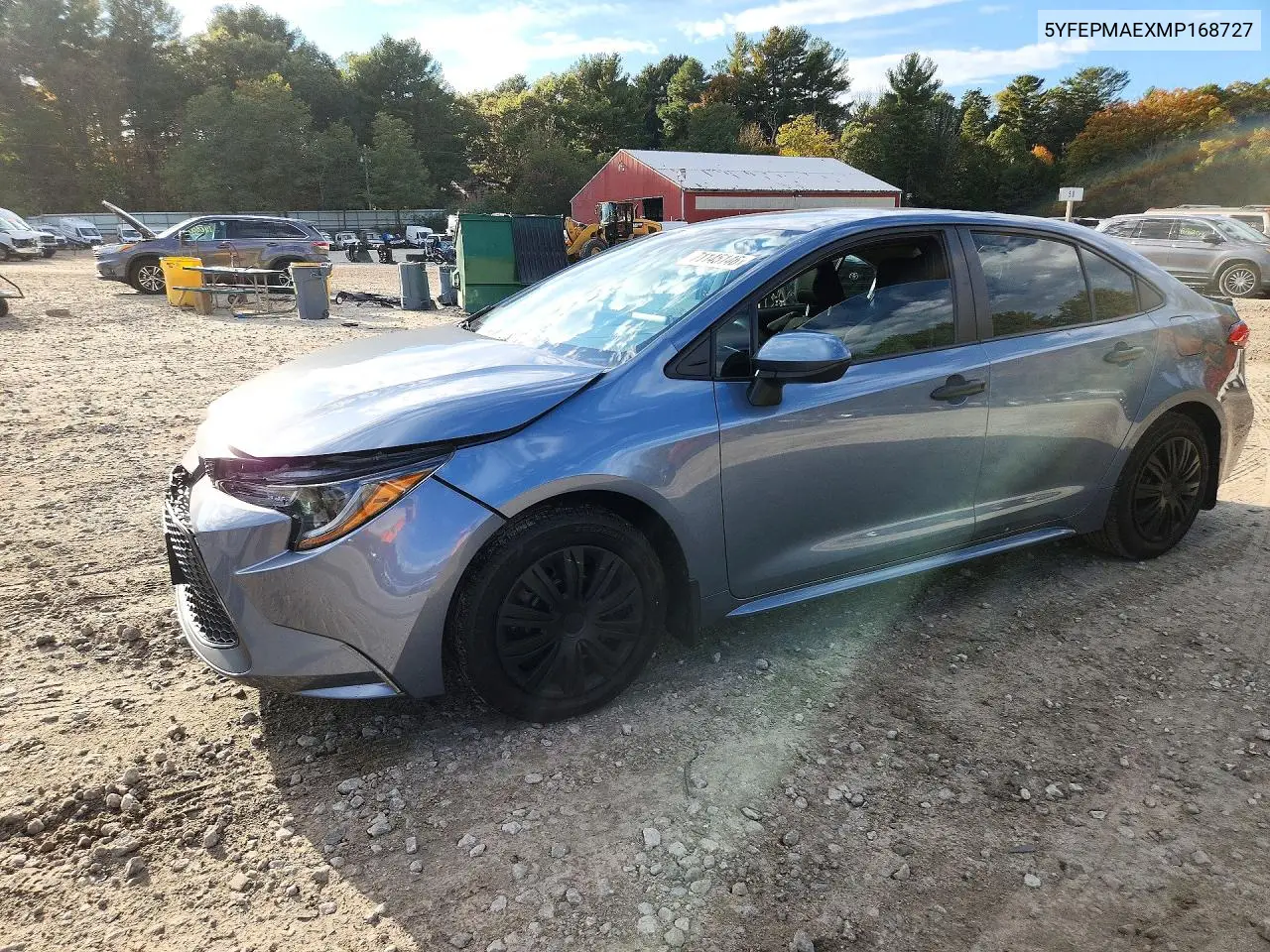 TOYOTA COROLLA 2021, VIN 5YFEPMAEXMP168727