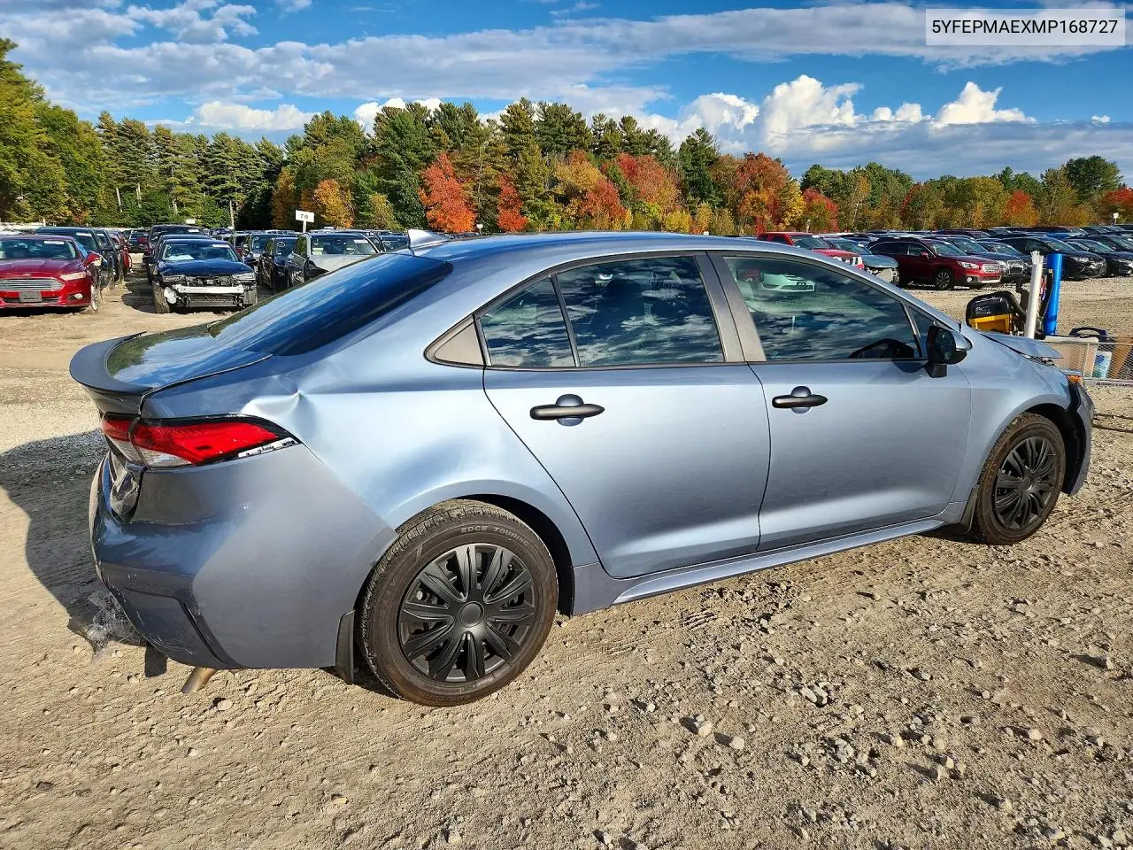 2021 TOYOTA COROLLA VIN 5YFEPMAEXMP168727 — фото 3