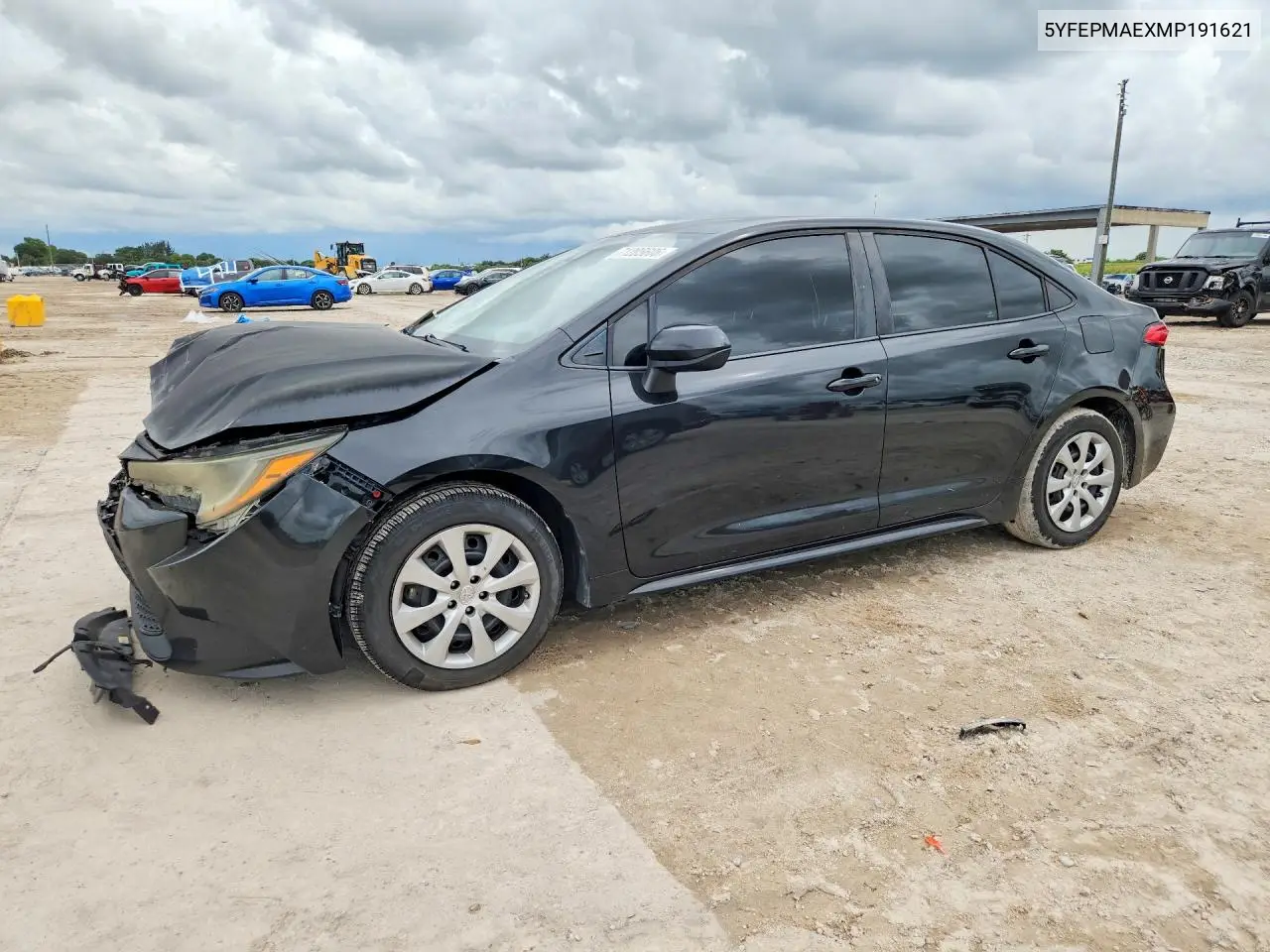 TOYOTA COROLLA 2021, VIN 5YFEPMAEXMP191621