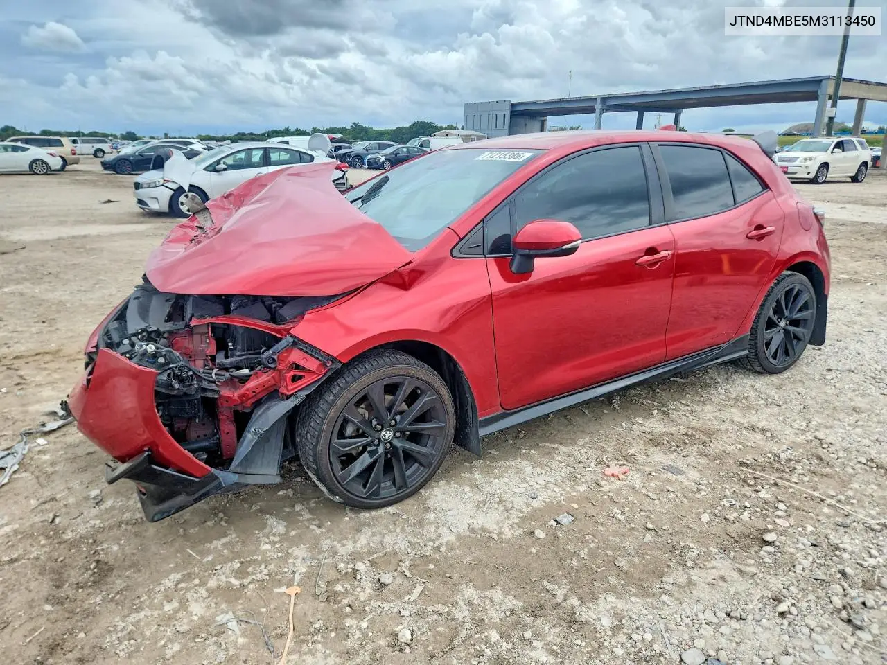 TOYOTA COROLLA 2021, VIN JTND4MBE5M3113450