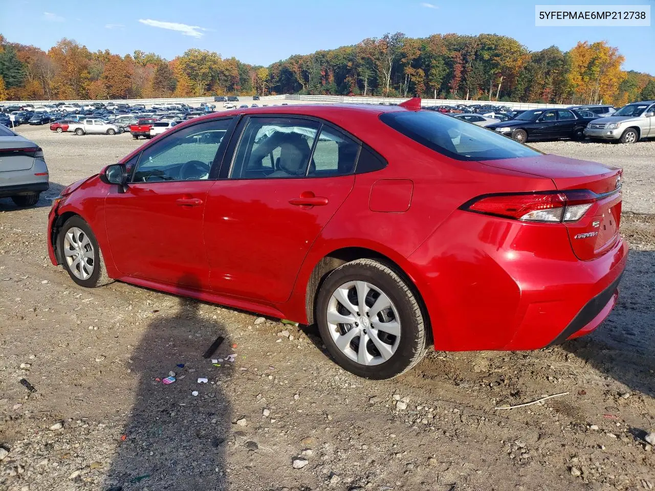 2021 TOYOTA COROLLA VIN 5YFEPMAE6MP212738 — фото 2