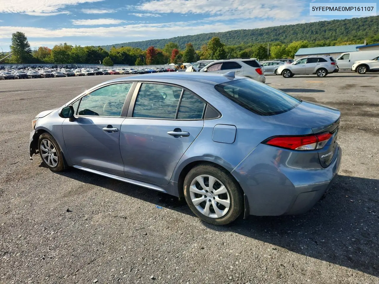 2021 TOYOTA COROLLA VIN 5YFEPMAE0MP161107 — фото 2