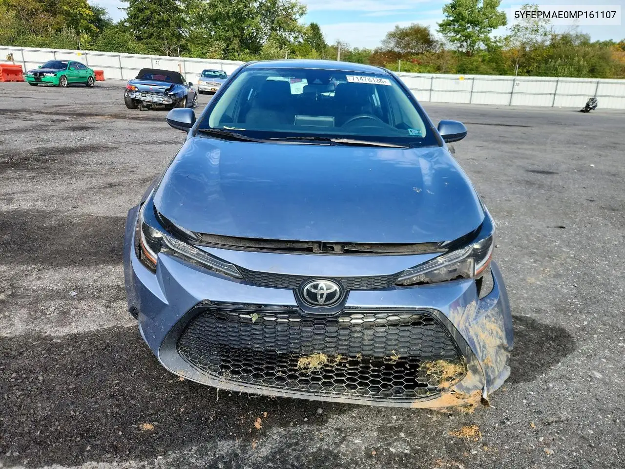 2021 TOYOTA COROLLA VIN 5YFEPMAE0MP161107 — фото 5