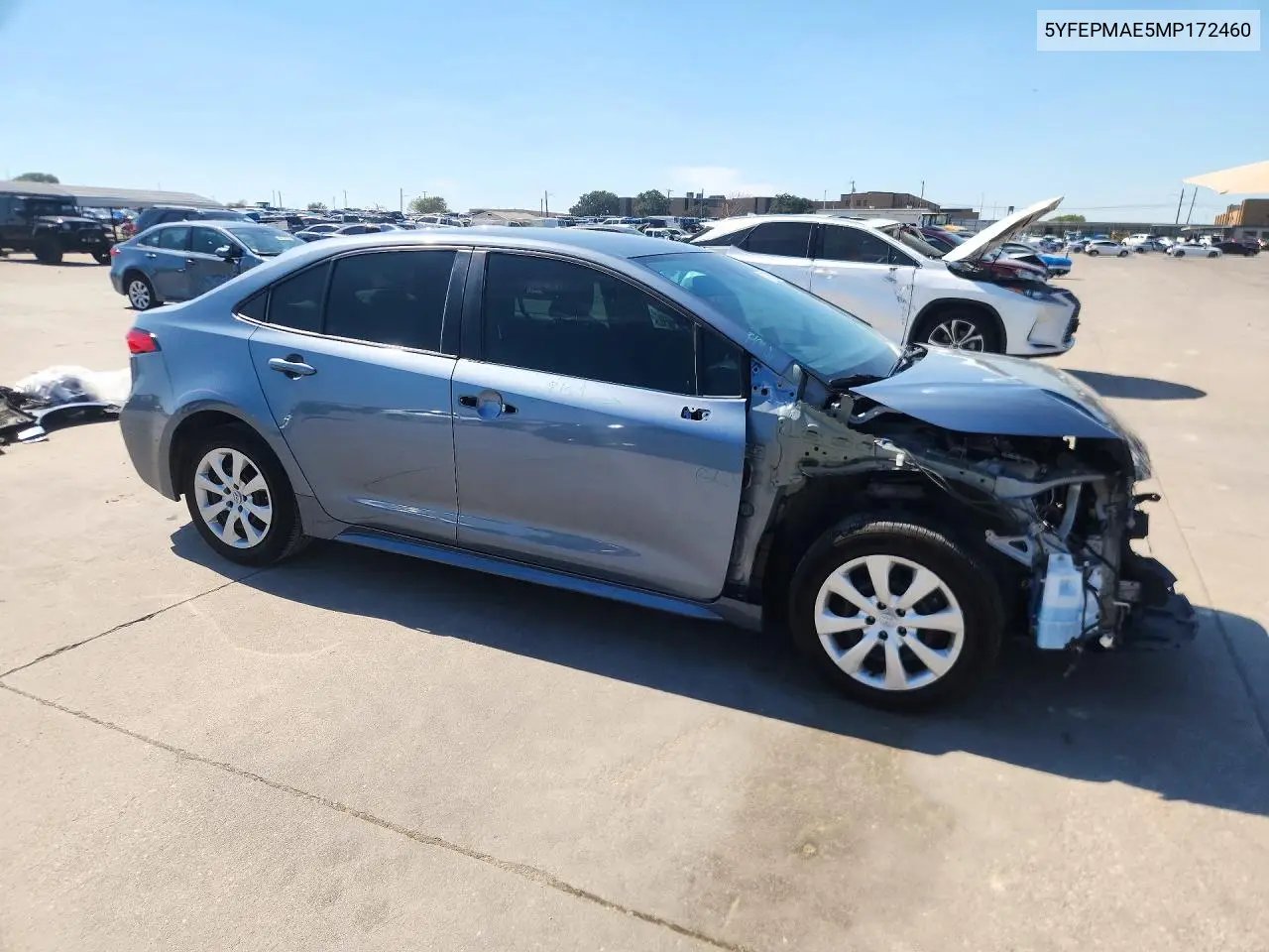 2021 TOYOTA COROLLA VIN 5YFEPMAE5MP172460 — фото 4