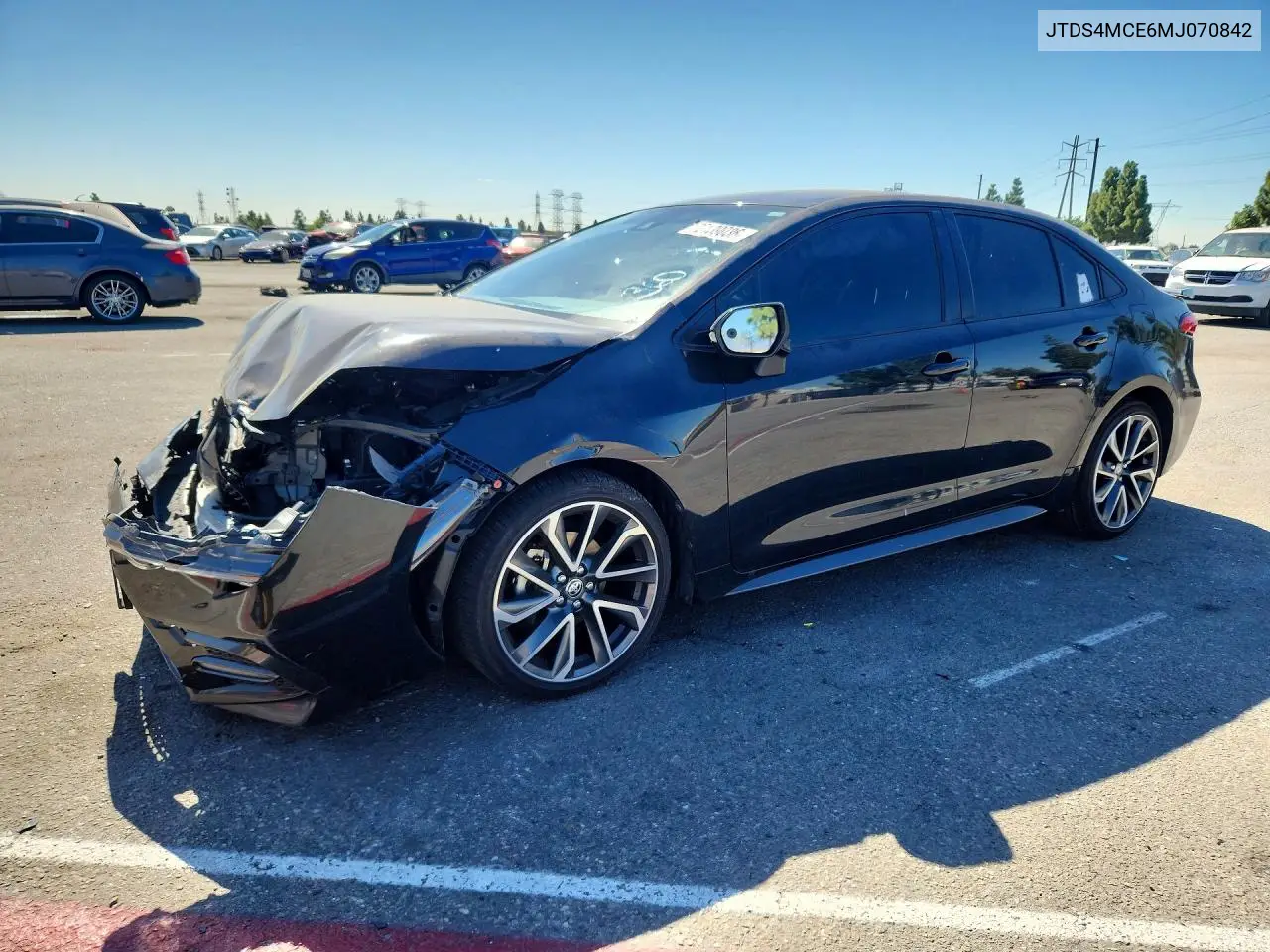 TOYOTA COROLLA 2021, VIN JTDS4MCE6MJ070842