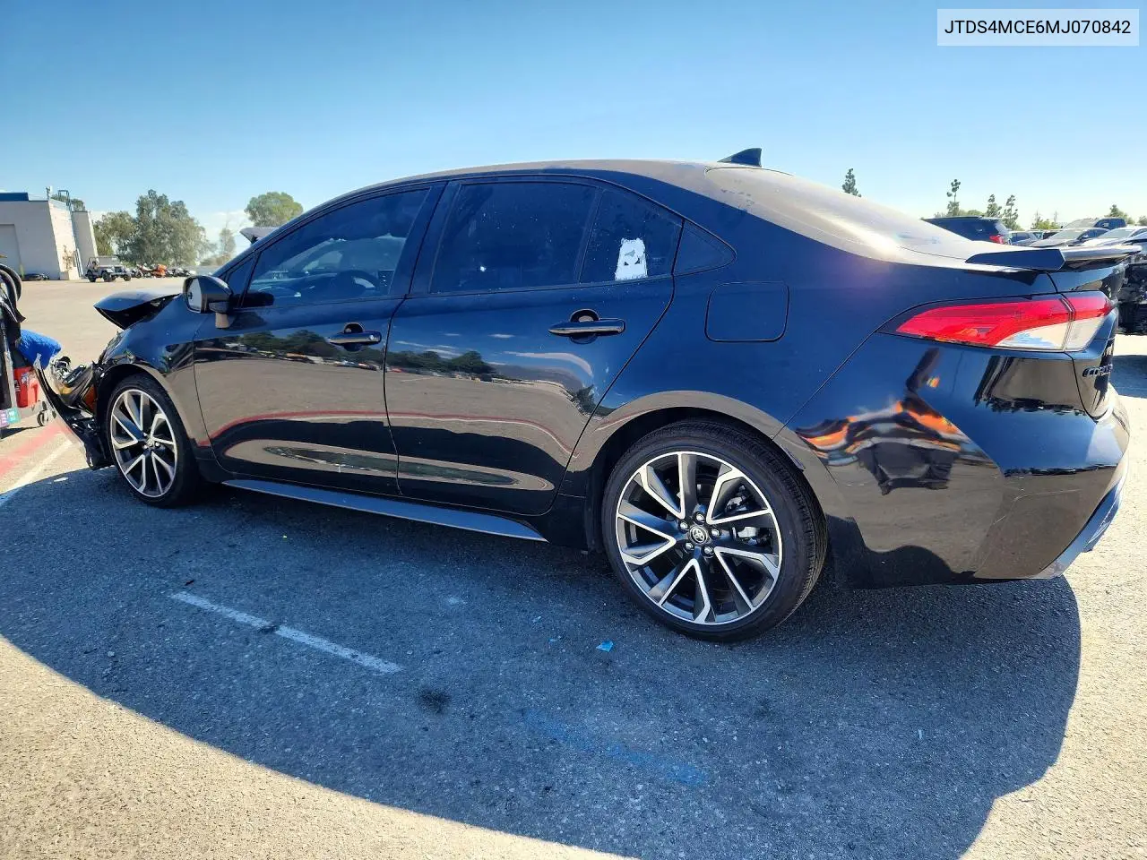 2021 TOYOTA COROLLA VIN JTDS4MCE6MJ070842 — фото 2