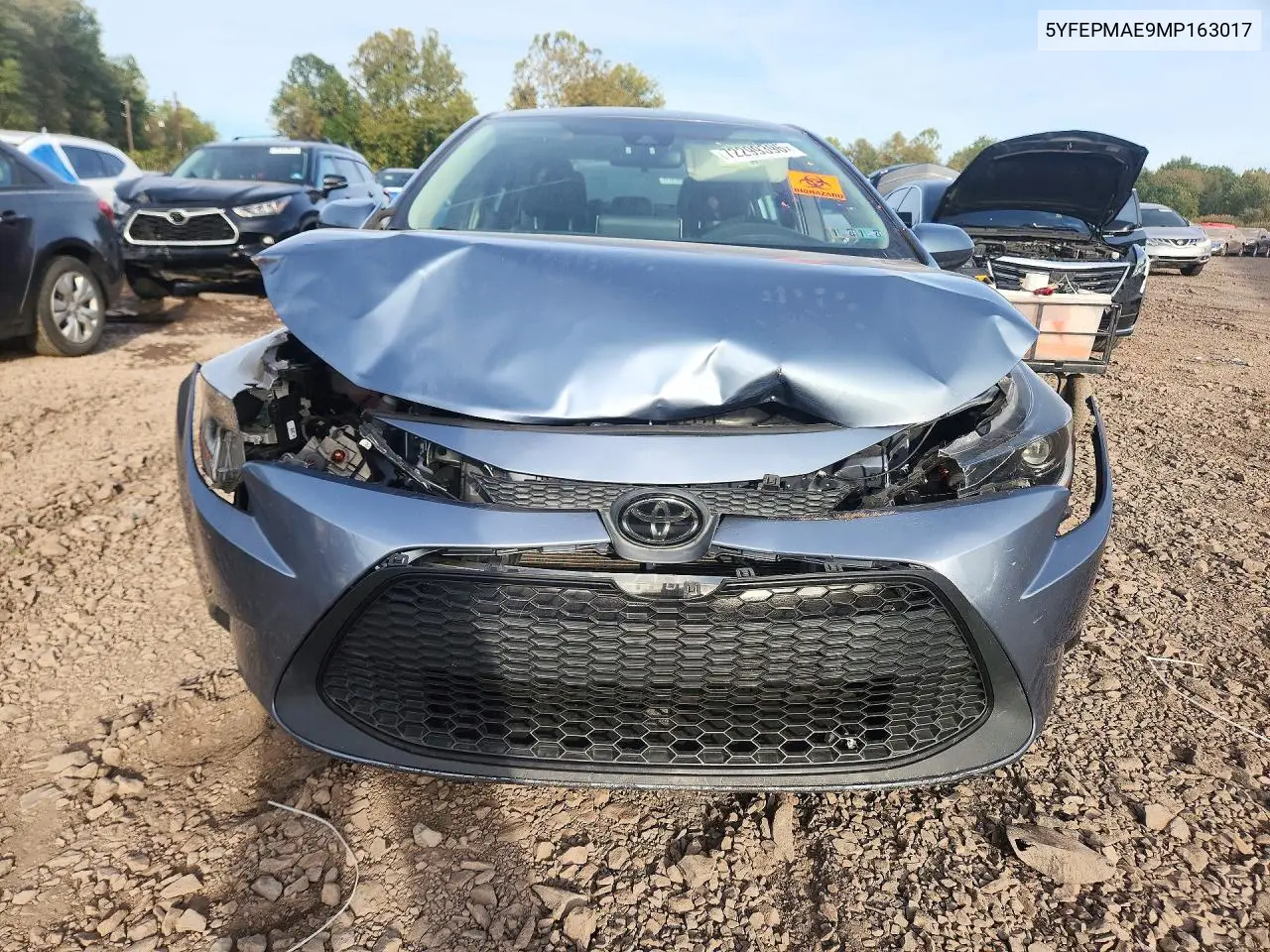 2021 TOYOTA COROLLA VIN 5YFEPMAE9MP163017 — фото 5