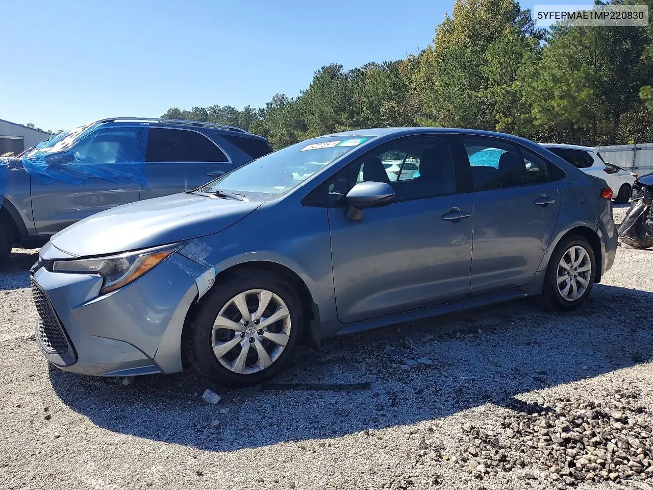 TOYOTA COROLLA 2021, VIN 5YFEPMAE1MP220830