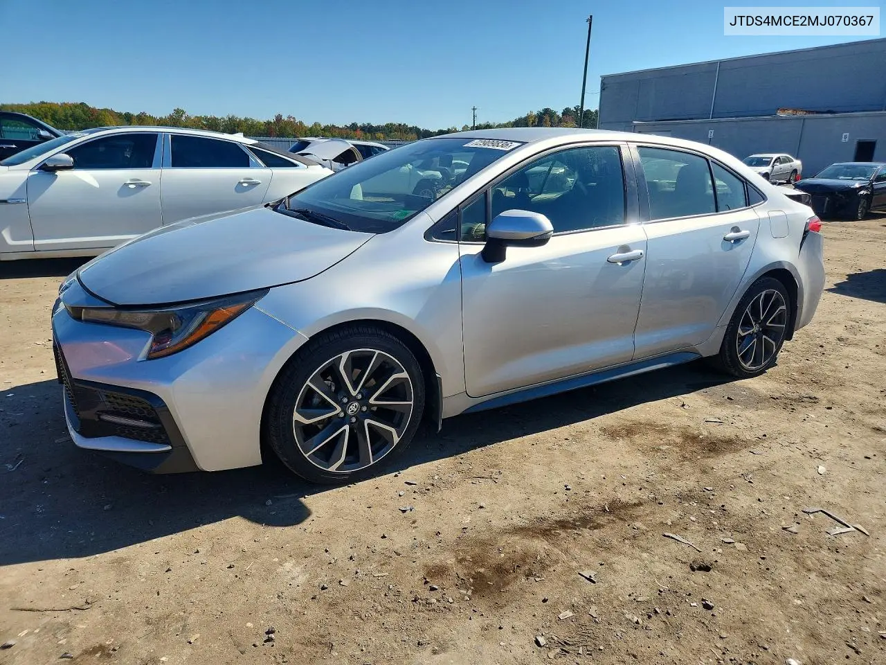TOYOTA COROLLA 2021, VIN JTDS4MCE2MJ070367