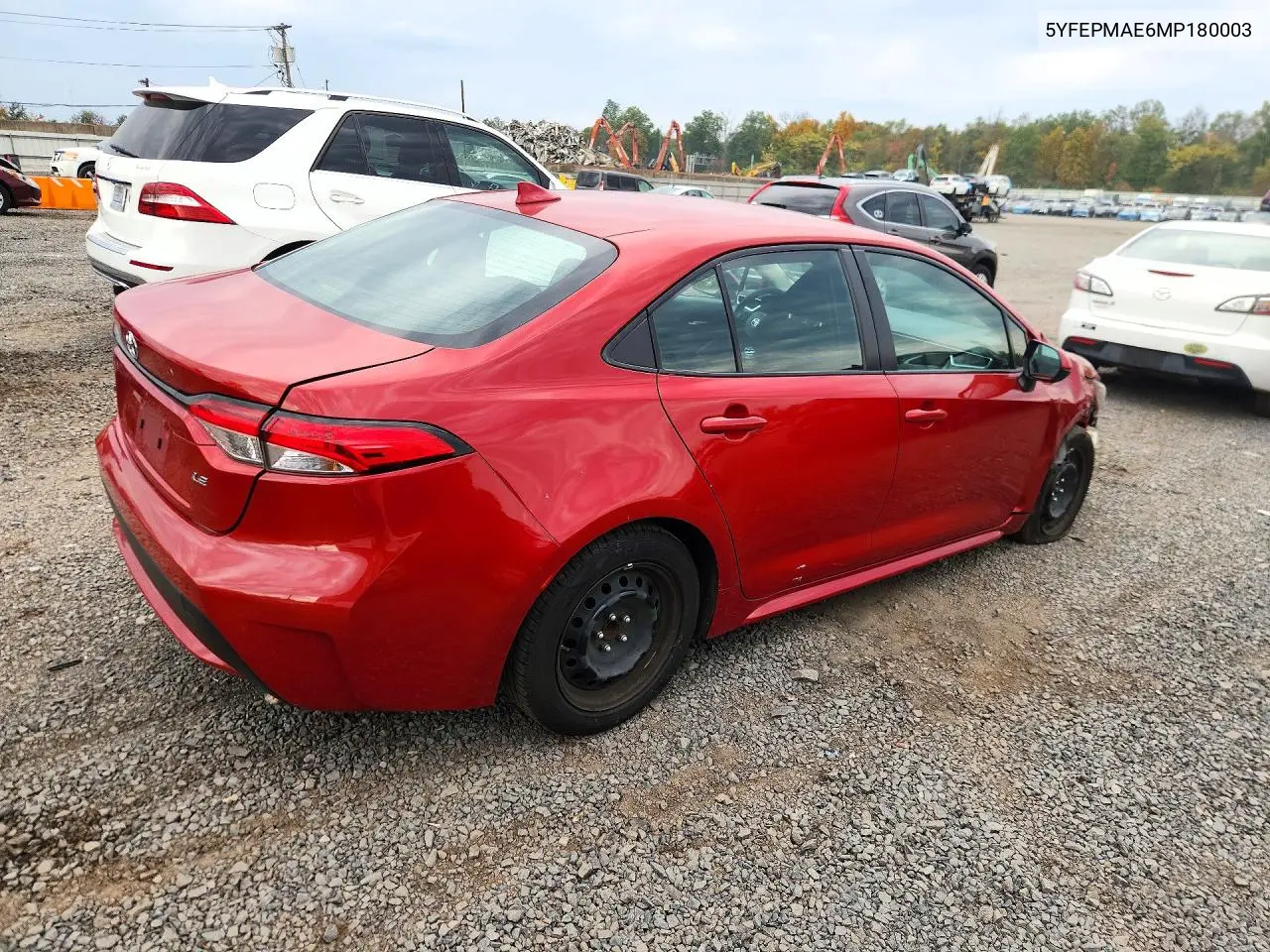 2021 TOYOTA COROLLA VIN 5YFEPMAE6MP180003 — фото 3