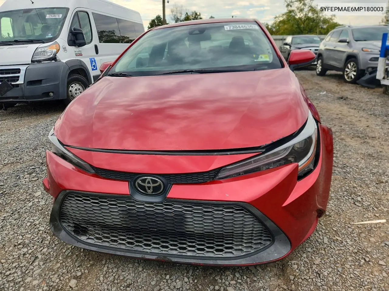 2021 TOYOTA COROLLA VIN 5YFEPMAE6MP180003 — фото 5