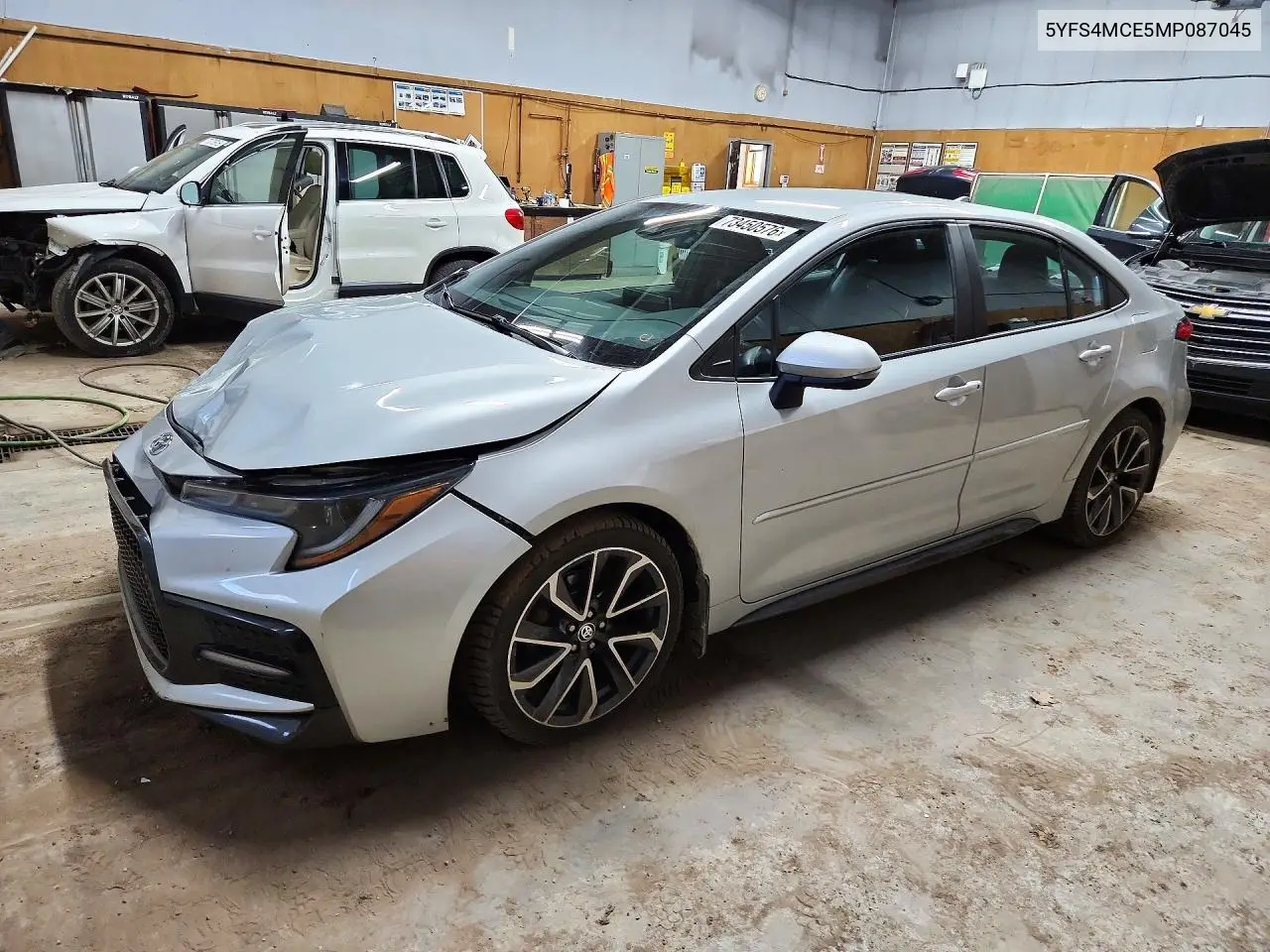 TOYOTA COROLLA 2021, VIN 5YFS4MCE5MP087045