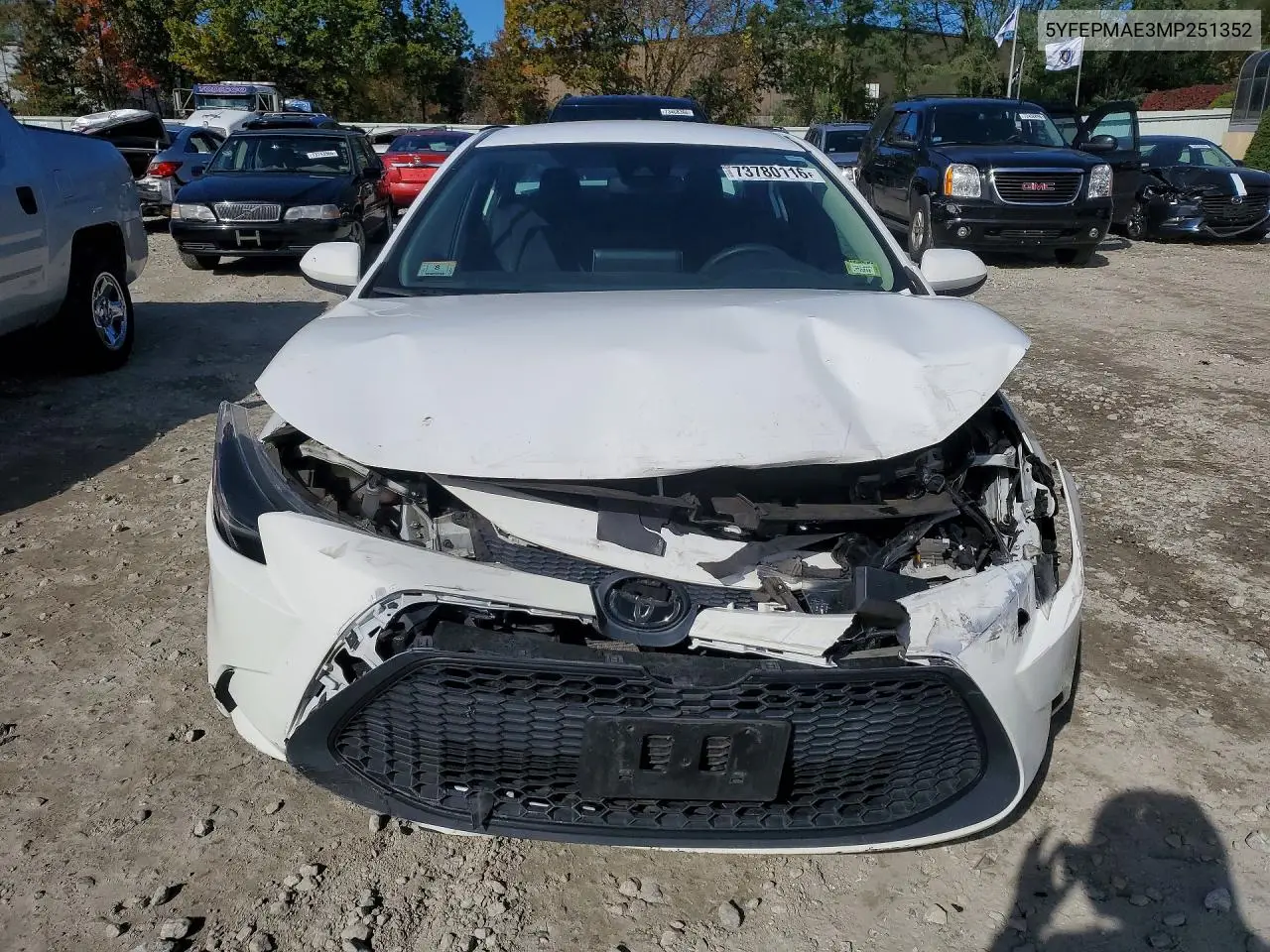 2021 TOYOTA COROLLA VIN 5YFEPMAE3MP251352 — фото 5