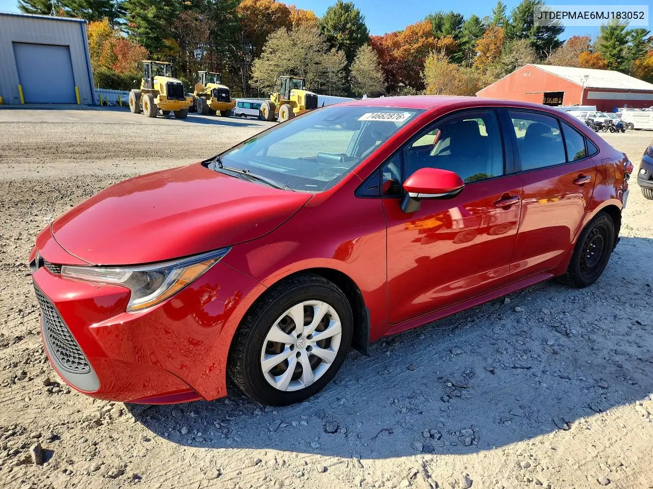 TOYOTA COROLLA 2021, VIN JTDEPMAE6MJ183052