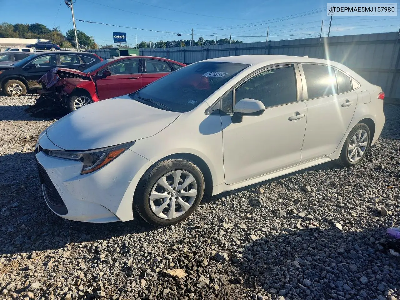 TOYOTA COROLLA 2021, VIN JTDEPMAE5MJ157980