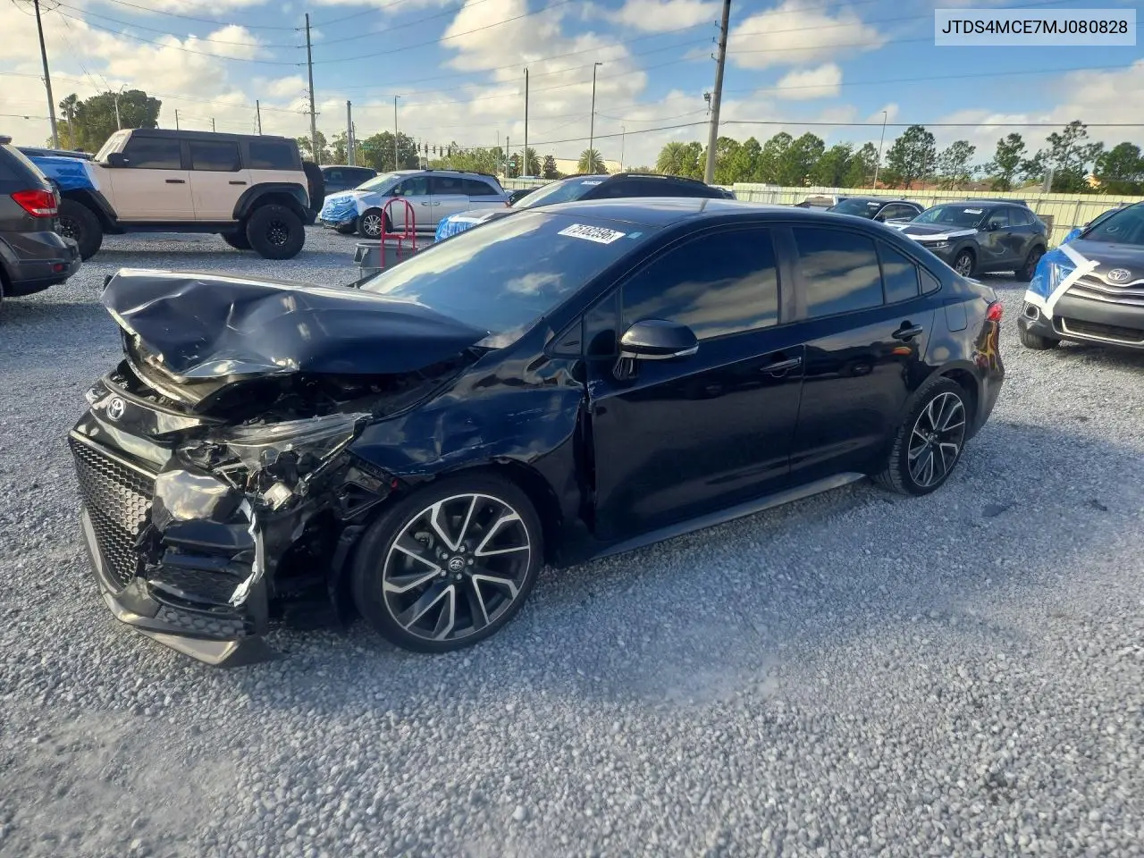 TOYOTA COROLLA 2021, VIN JTDS4MCE7MJ080828