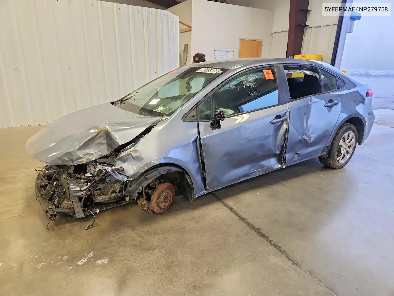 TOYOTA COROLLA 2022, VIN 5YFEPMAE4NP279758