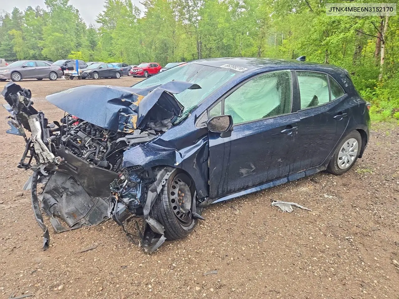 TOYOTA COROLLA 2022, VIN JTNK4MBE6N3152170