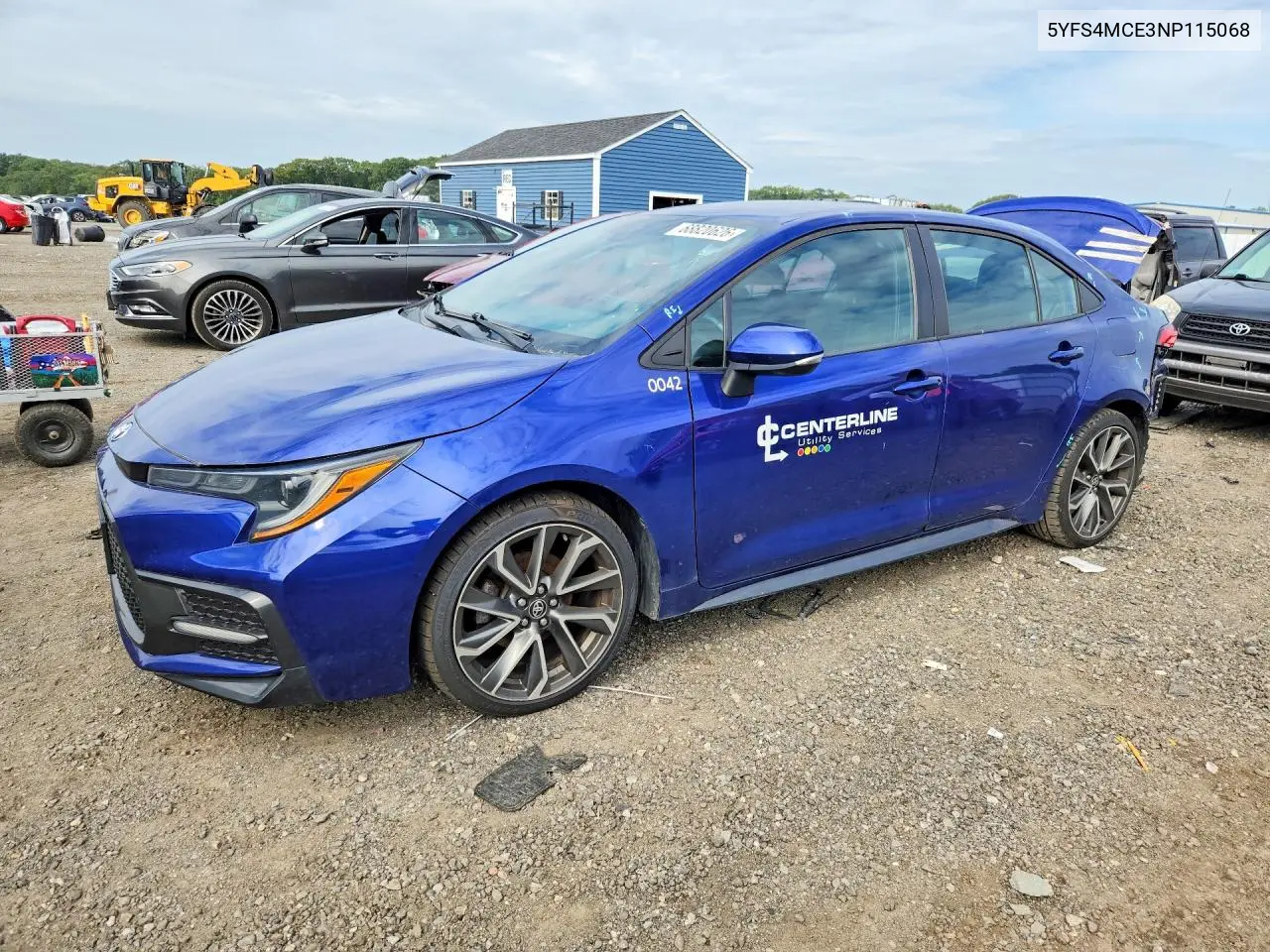 TOYOTA COROLLA 2022, VIN 5YFS4MCE3NP115068