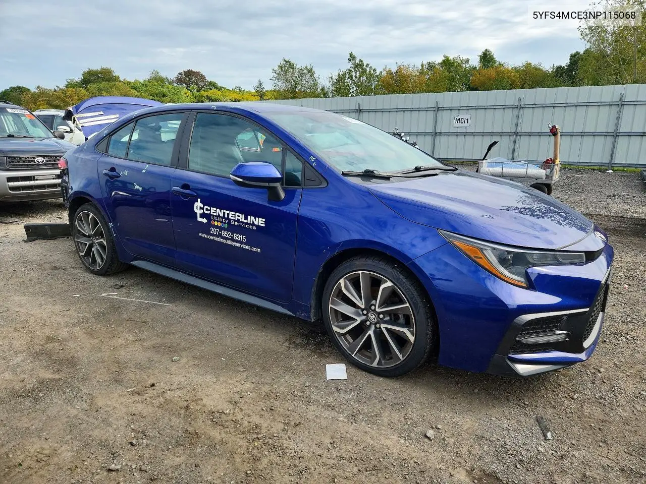 2022 TOYOTA COROLLA VIN 5YFS4MCE3NP115068 — фото 4
