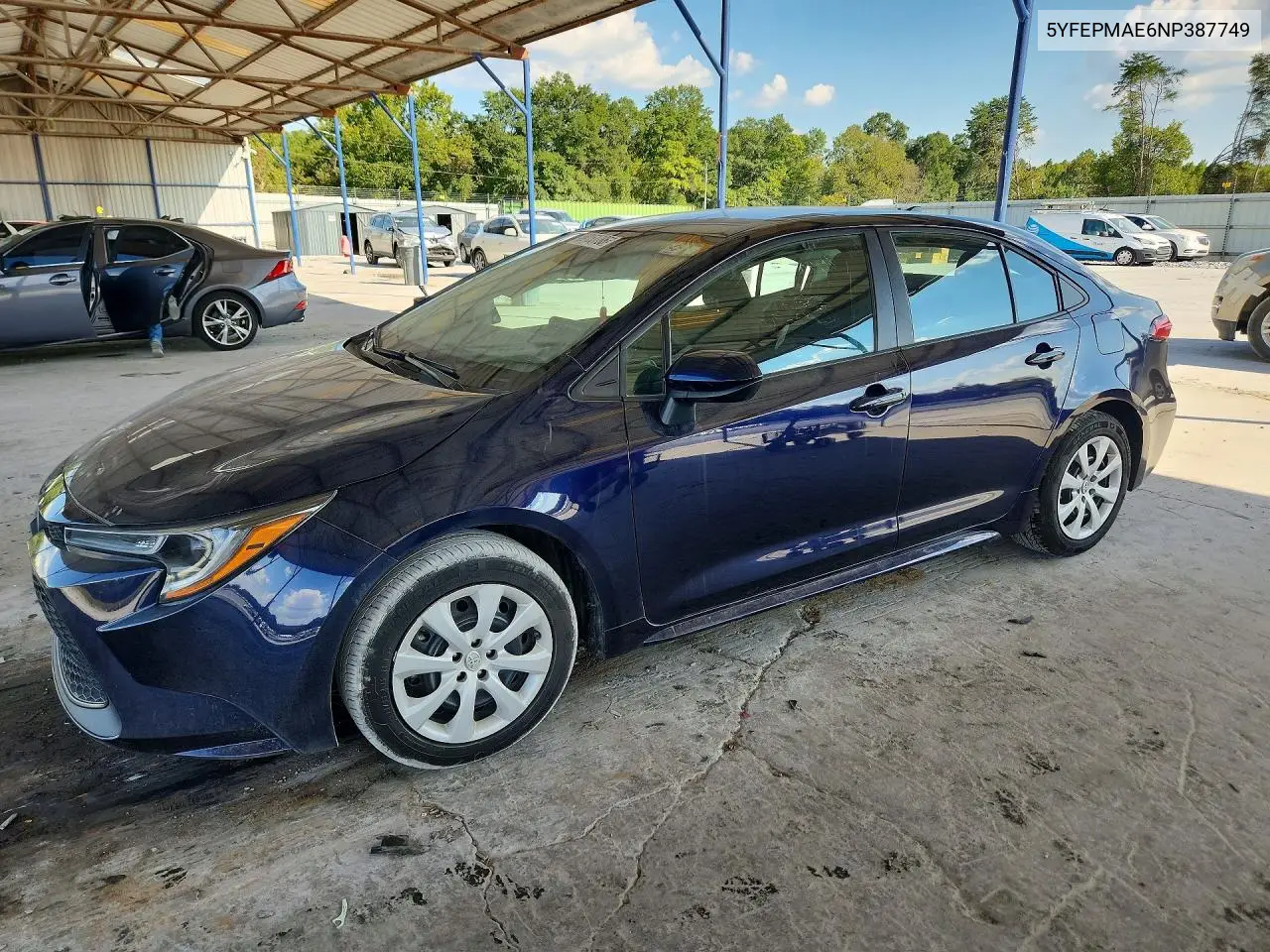TOYOTA COROLLA 2022, VIN 5YFEPMAE6NP387749