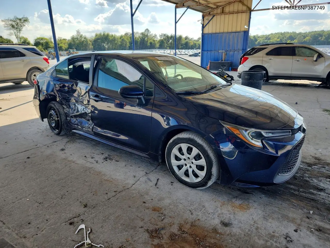 2022 TOYOTA COROLLA VIN 5YFEPMAE6NP387749 — фото 4