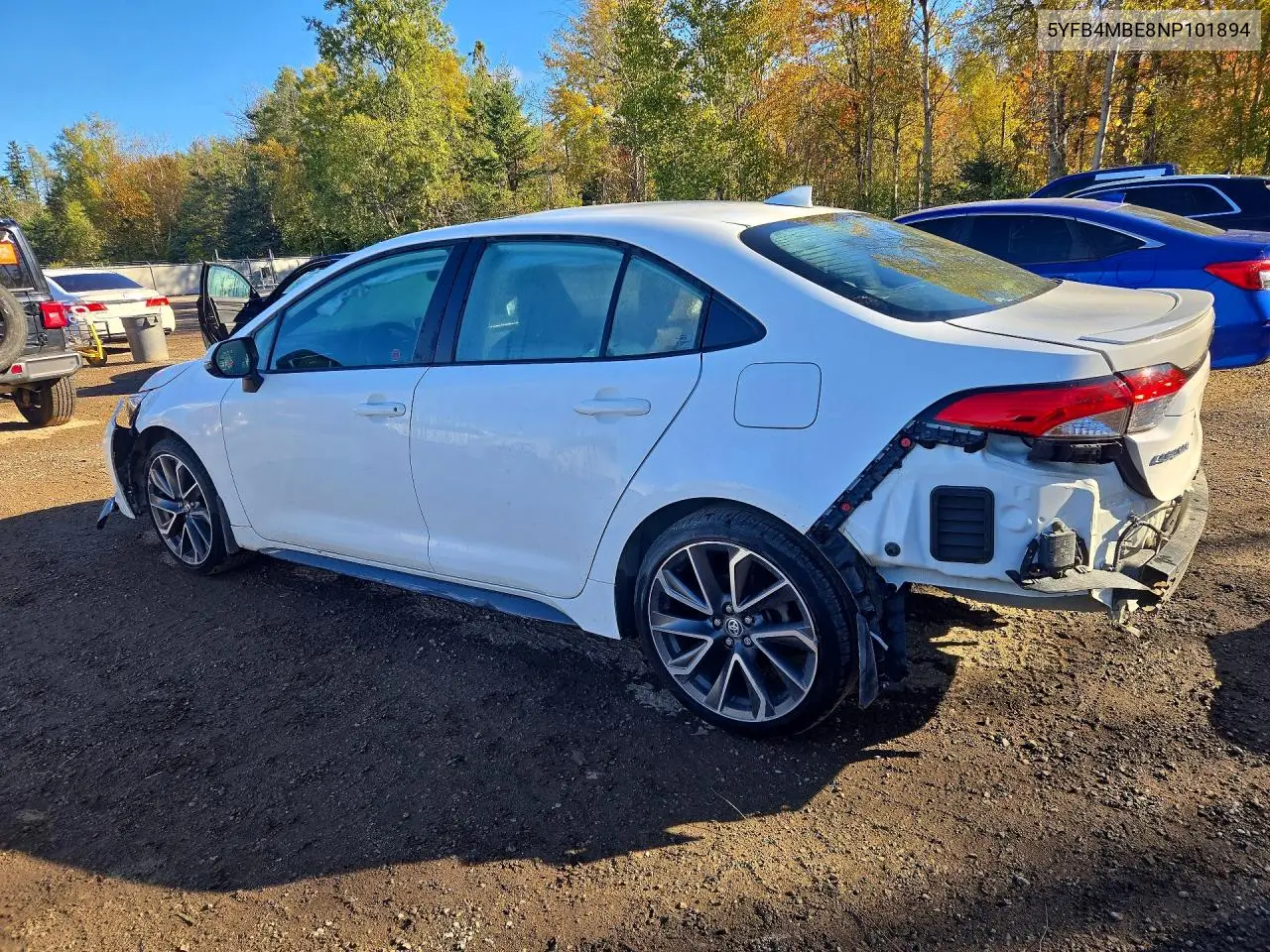 2022 TOYOTA COROLLA VIN 5YFB4MBE8NP101894 — фото 2
