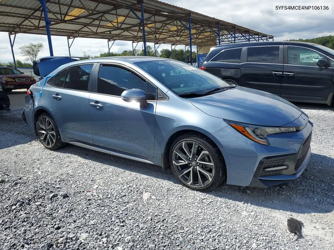 2022 TOYOTA COROLLA VIN 5YFS4MCE4NP106136 — фото 4
