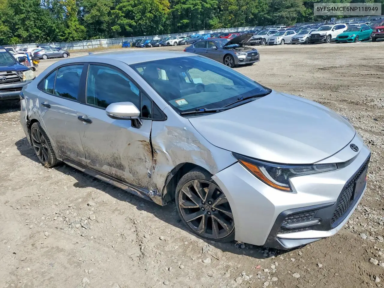 2022 TOYOTA COROLLA VIN 5YFS4MCE6NP118949 — фото 4