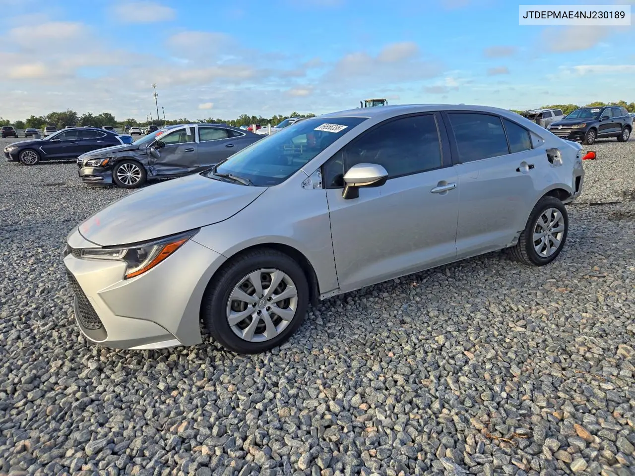TOYOTA COROLLA 2022, VIN JTDEPMAE4NJ230189