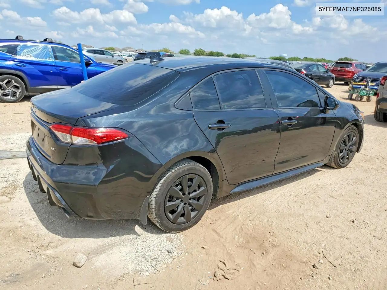 2022 TOYOTA COROLLA VIN 5YFEPMAE7NP326085 — фото 3