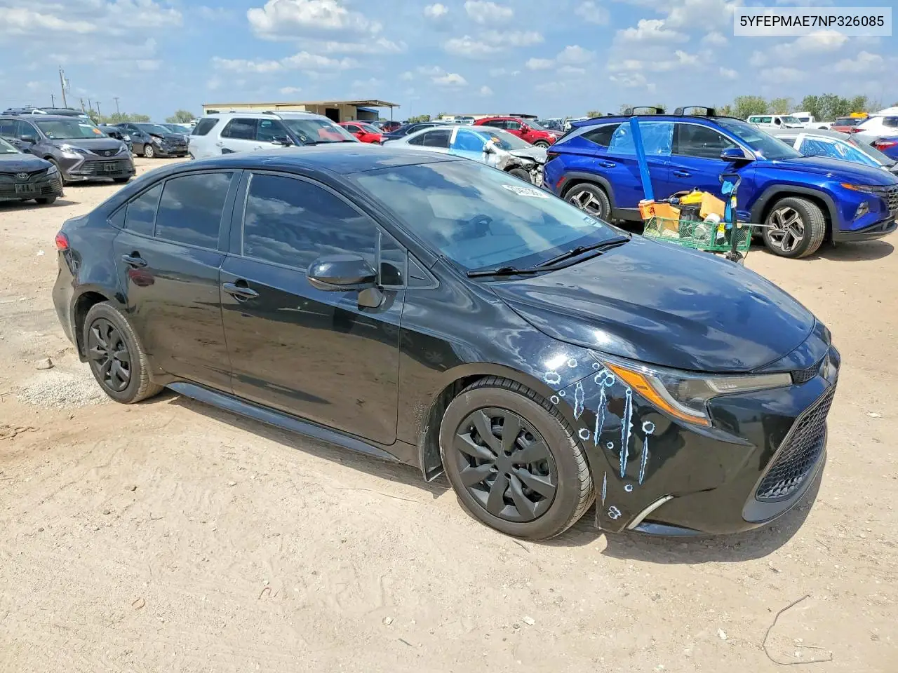 2022 TOYOTA COROLLA VIN 5YFEPMAE7NP326085 — фото 4