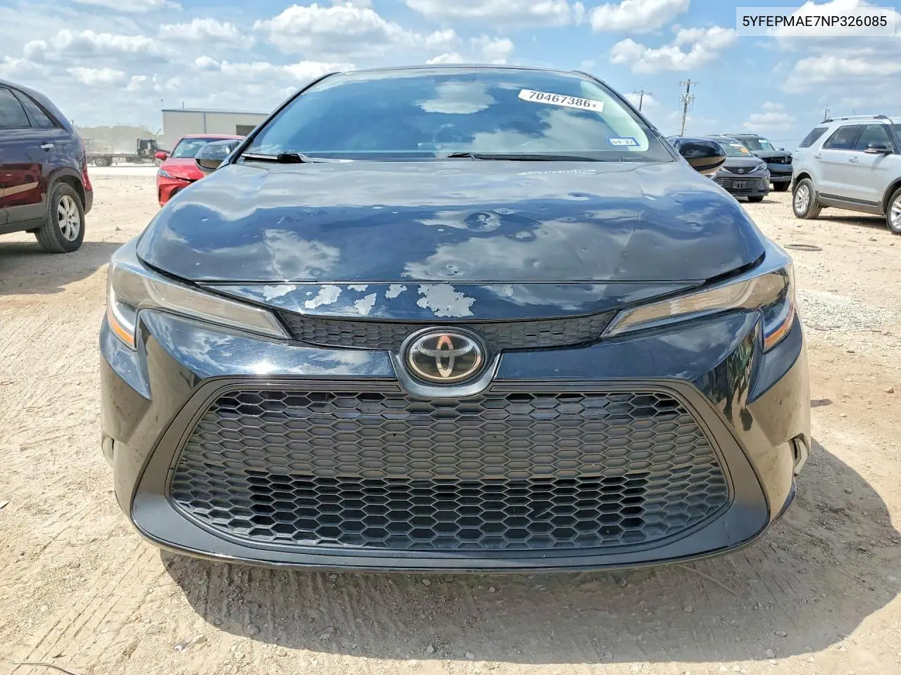 2022 TOYOTA COROLLA VIN 5YFEPMAE7NP326085 — фото 5
