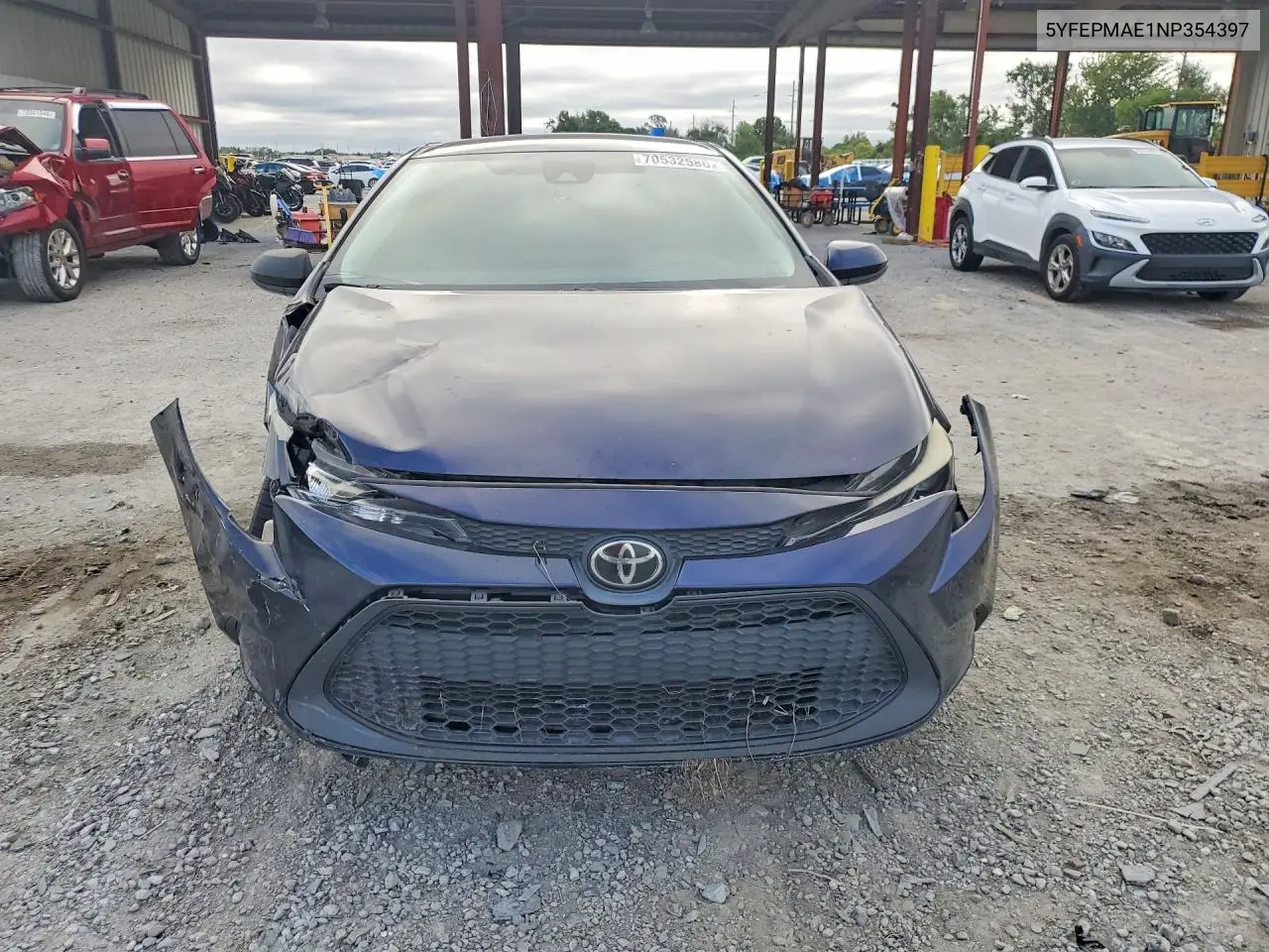 2022 TOYOTA COROLLA VIN 5YFEPMAE1NP354397 — фото 5