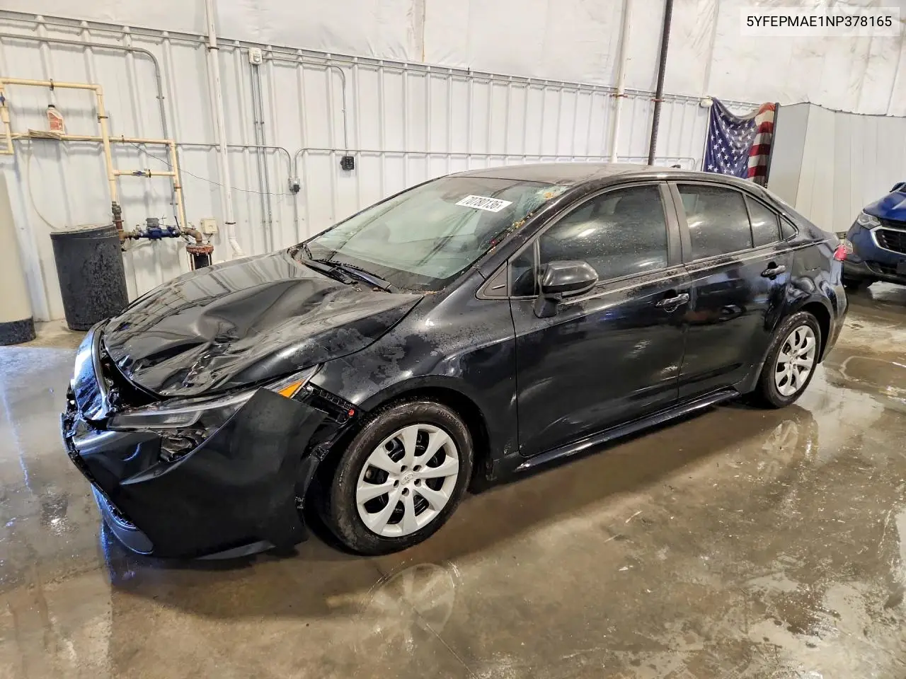 TOYOTA COROLLA 2022, VIN 5YFEPMAE1NP378165