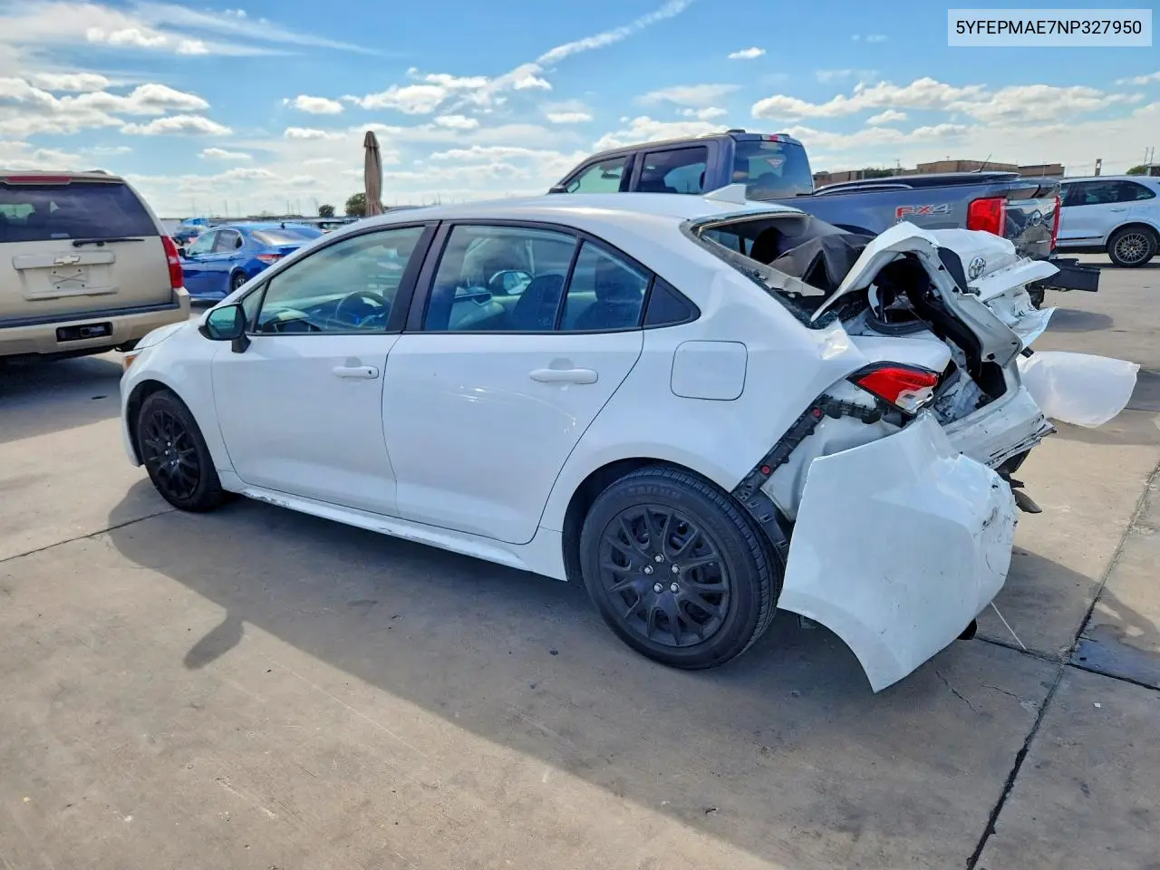 2022 TOYOTA COROLLA VIN 5YFEPMAE7NP327950 — фото 2