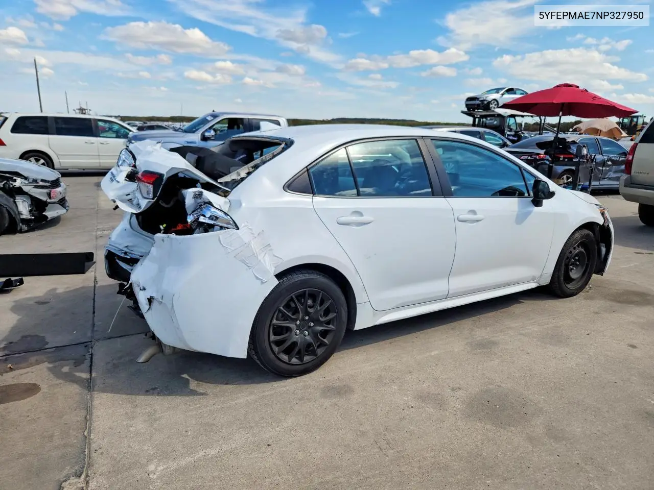 2022 TOYOTA COROLLA VIN 5YFEPMAE7NP327950 — фото 3