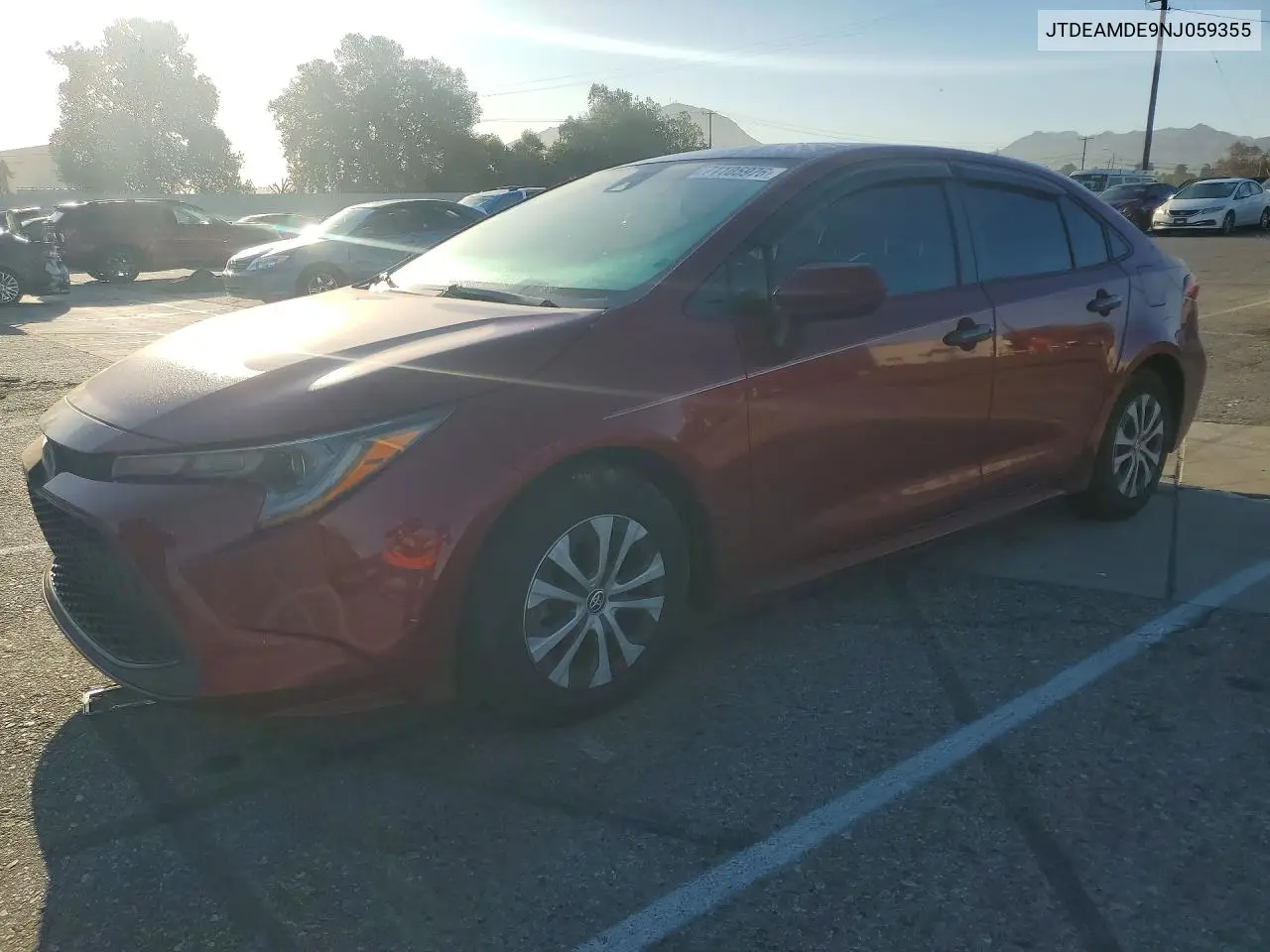 TOYOTA COROLLA 2022, VIN JTDEAMDE9NJ059355