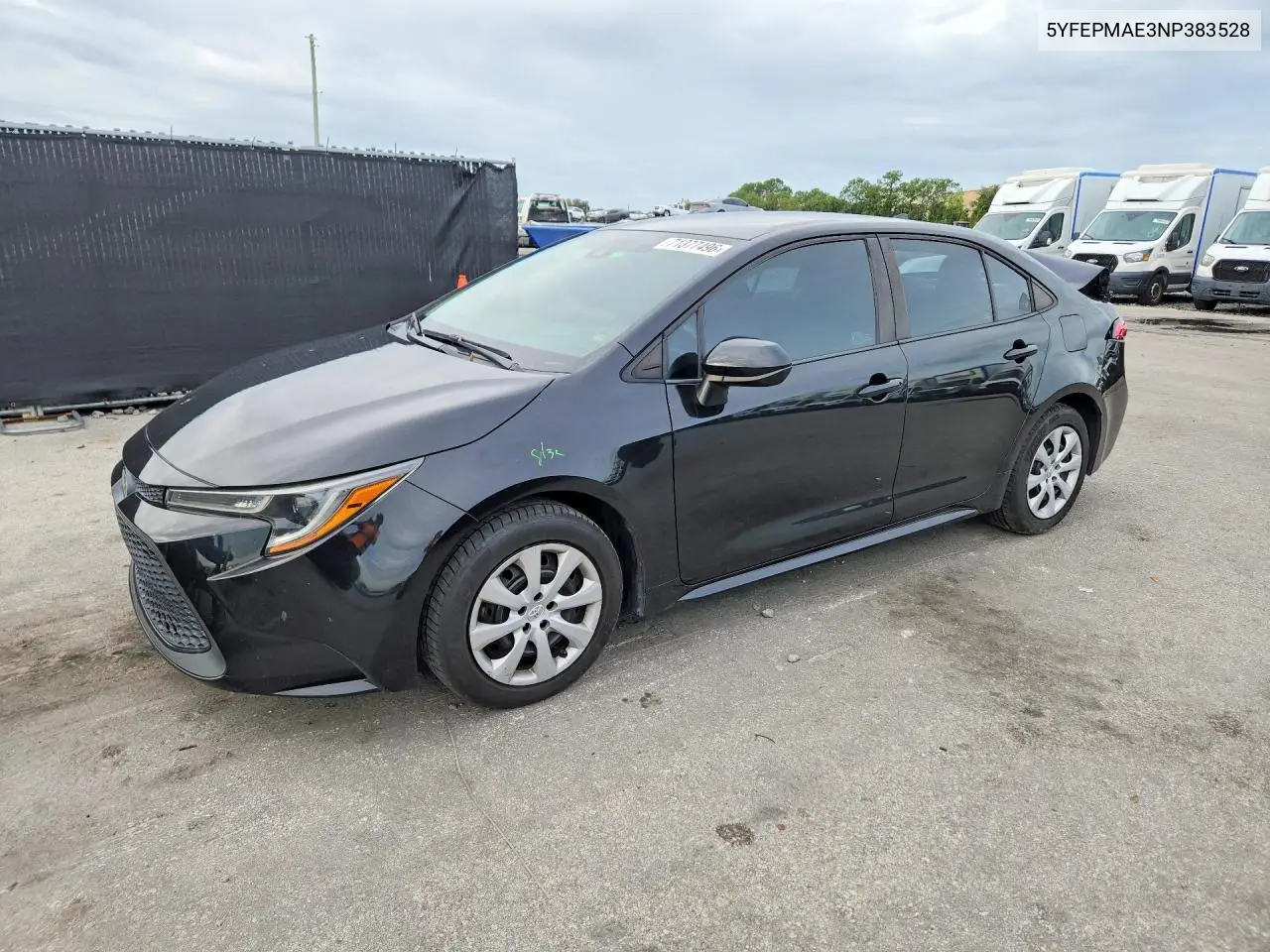 TOYOTA COROLLA 2022, VIN 5YFEPMAE3NP383528