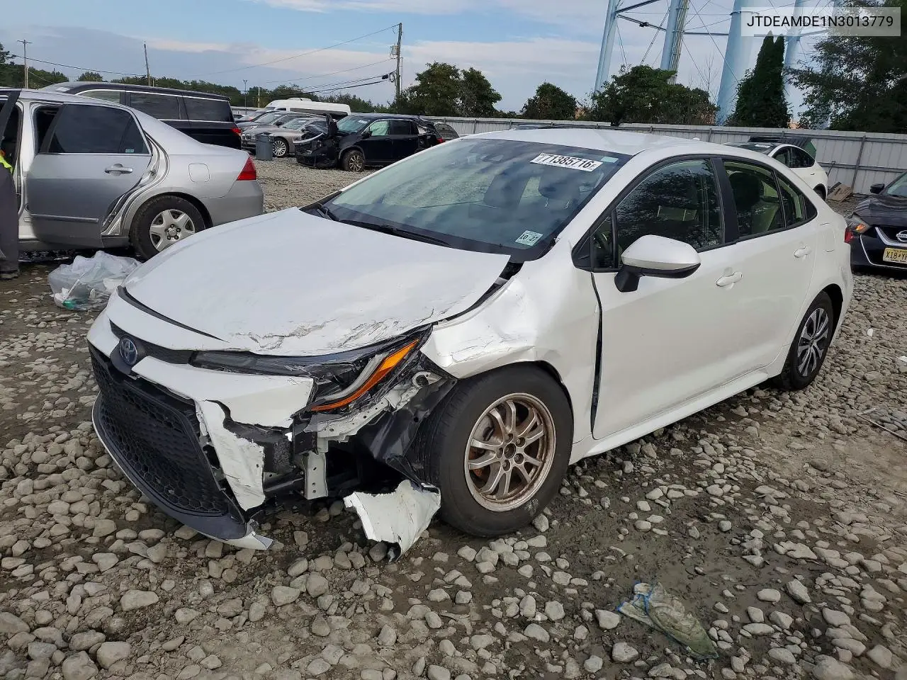 TOYOTA COROLLA 2022, VIN JTDEAMDE1N3013779
