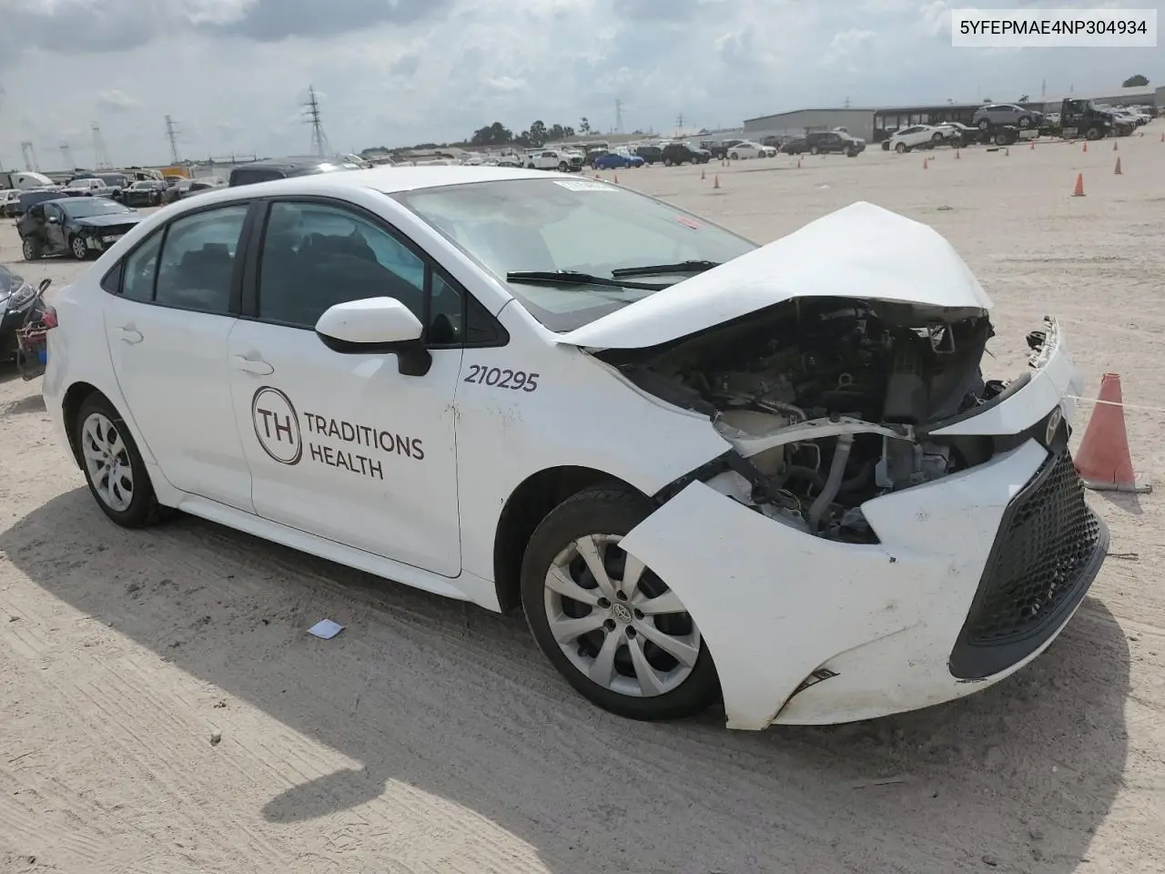 2022 TOYOTA COROLLA VIN 5YFEPMAE4NP304934 — фото 4