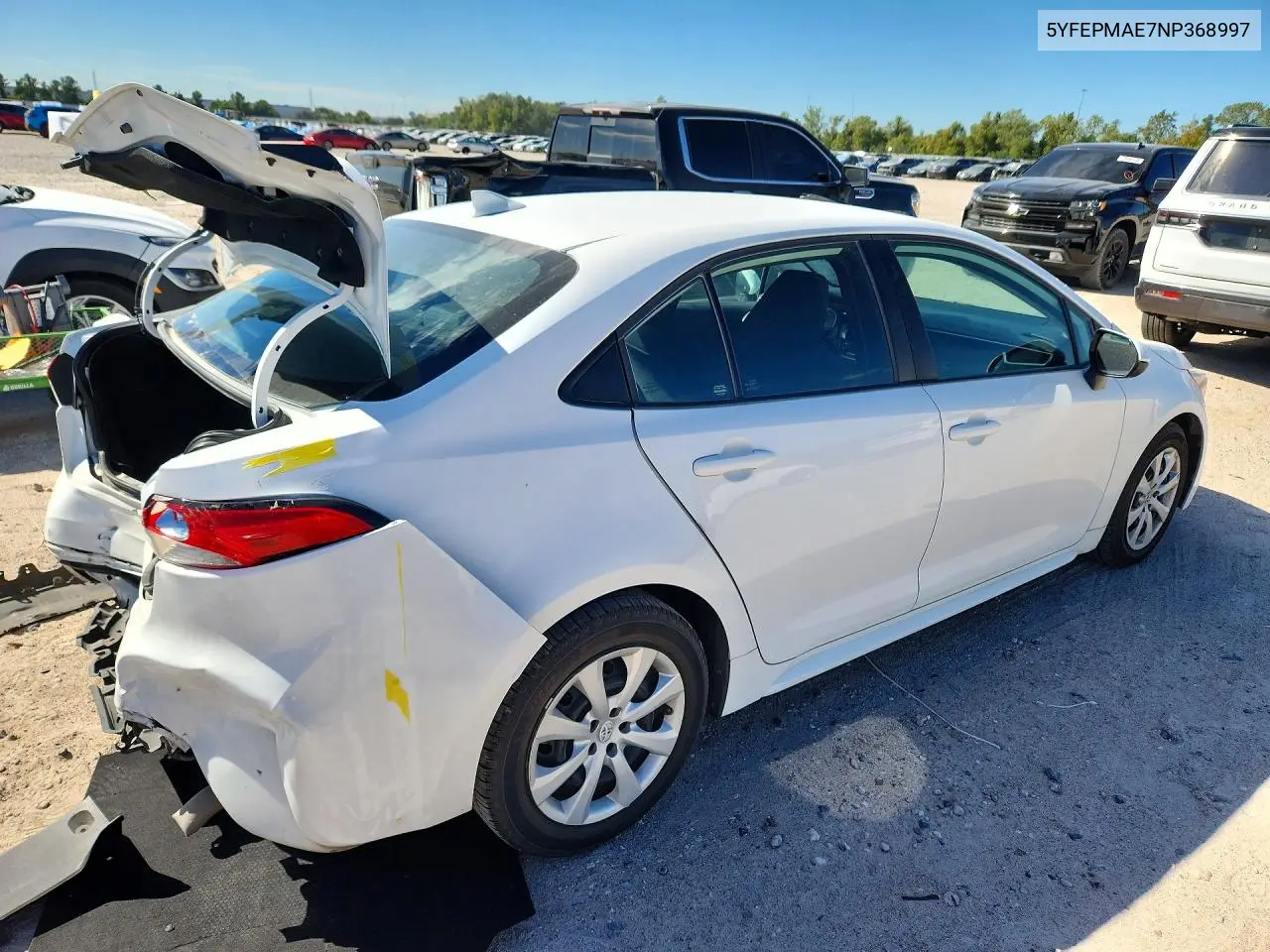 2022 TOYOTA COROLLA VIN 5YFEPMAE7NP368997 — фото 3
